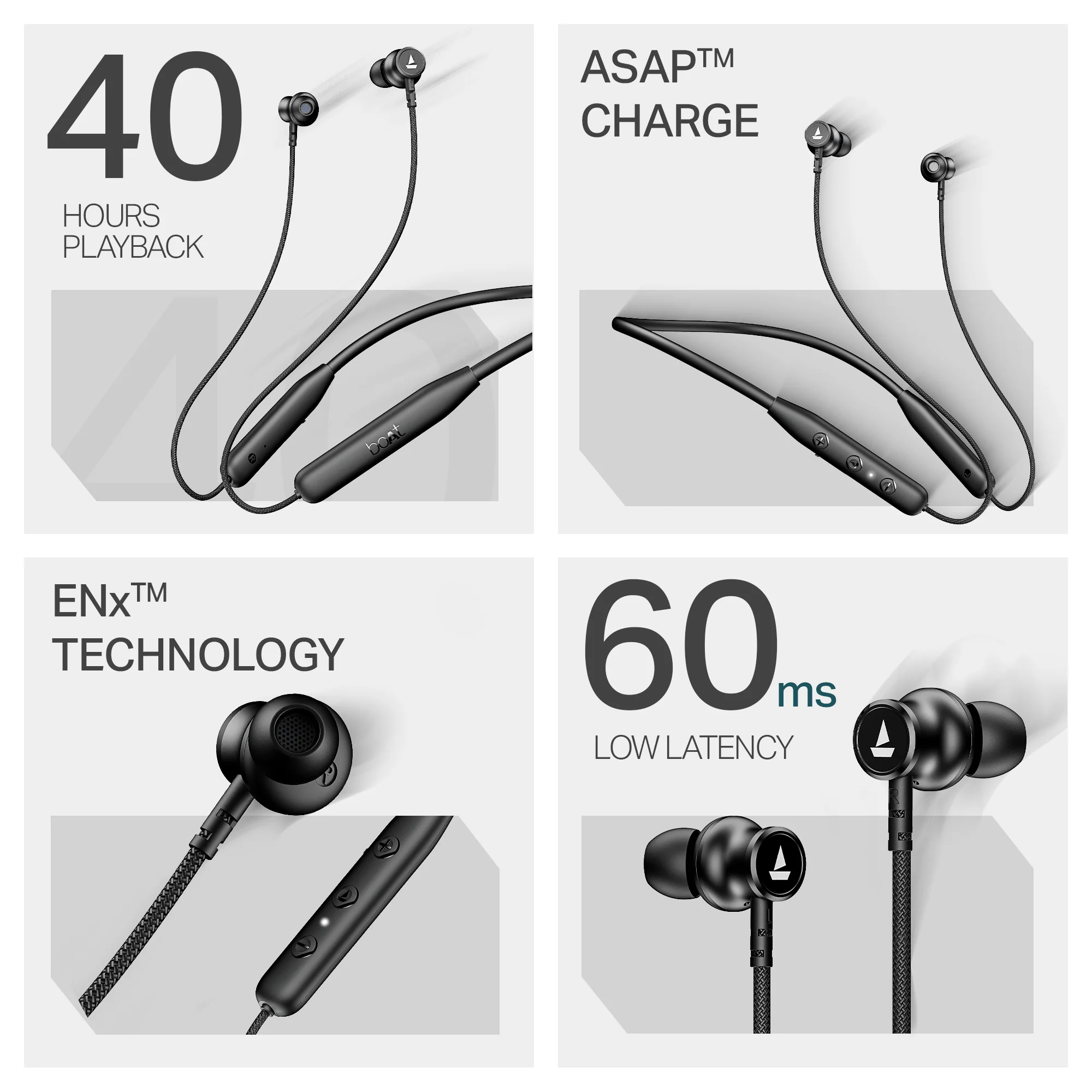 boAt Rockerz 112 | Wireless Neckband with Beast™ Mode, 40H Playback, ENx™ Tech, Dual Pairing - Image 8