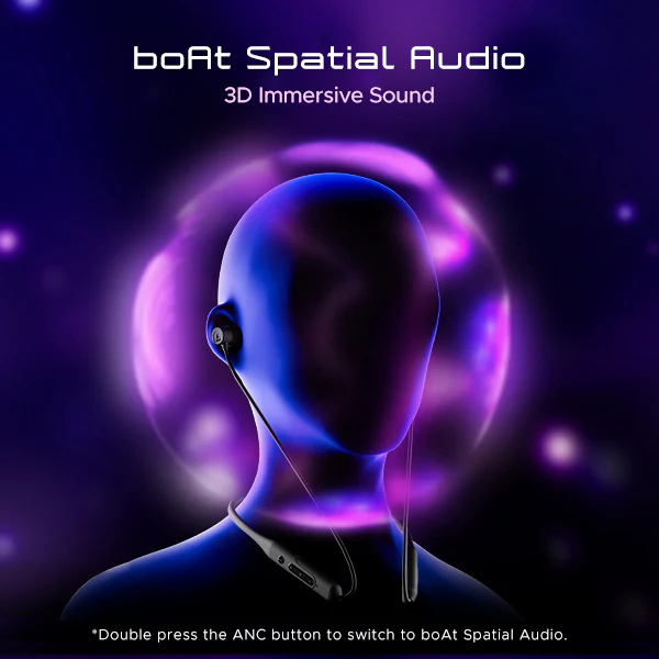 boAt Rockerz 255 ANC | Wireless Earphone with 100H Playback, ASAP™ Charge, BEAST™️ Mode, Active Noise Cancellation - Image 6