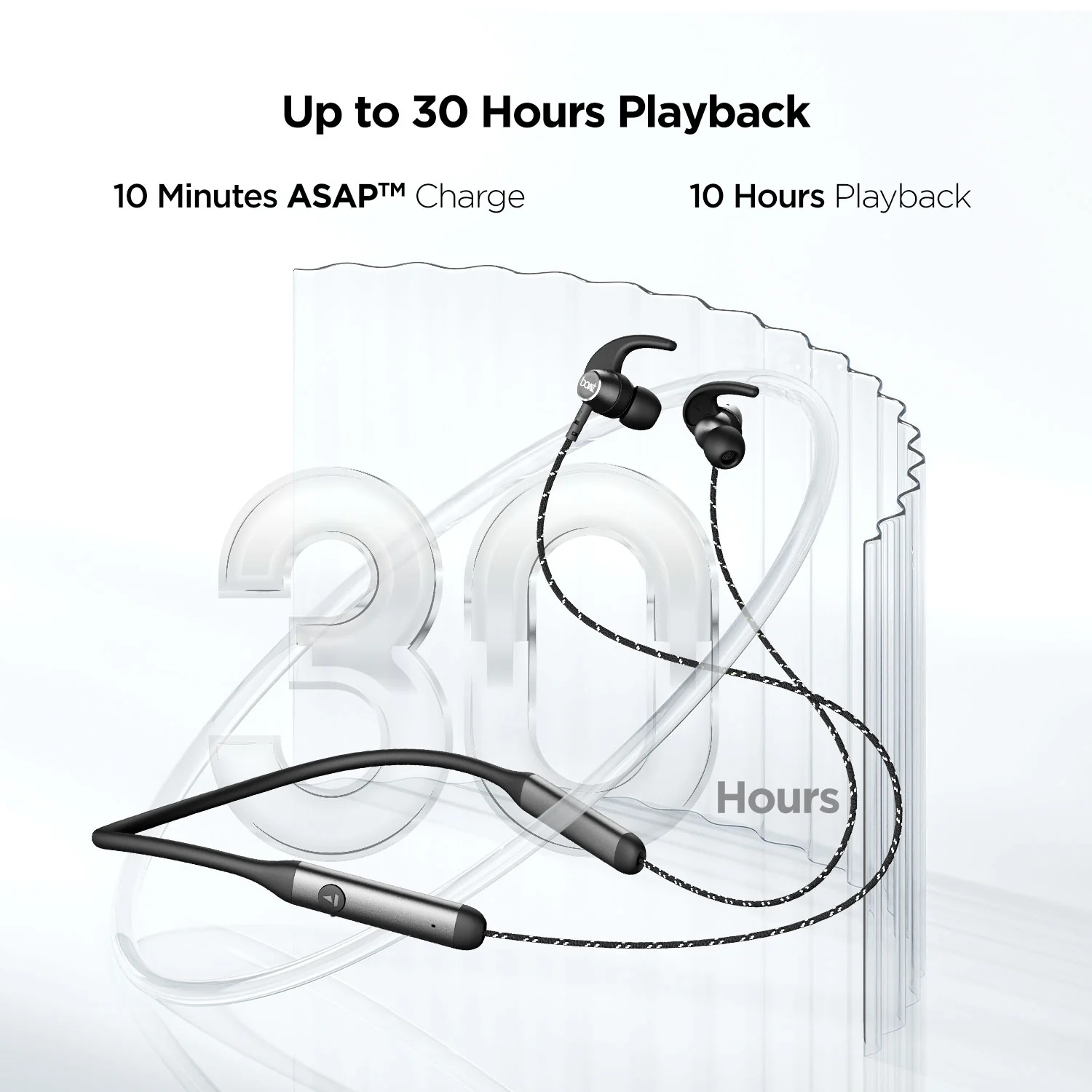 boAt Rockerz 333 | Bluetooth Earphone with Upto 30 Hours Uninterrupted Music, ASAP™ Charging with Dual Pairing - Image 2