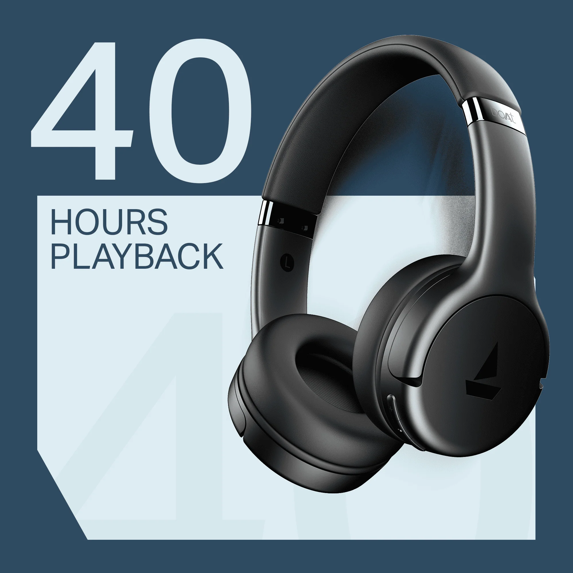 boAt Rockerz 411 | Wireless Headphones with 40mm Drivers, BEAST™ Mode, ENx™ Tech & 40H Playback - Image 6