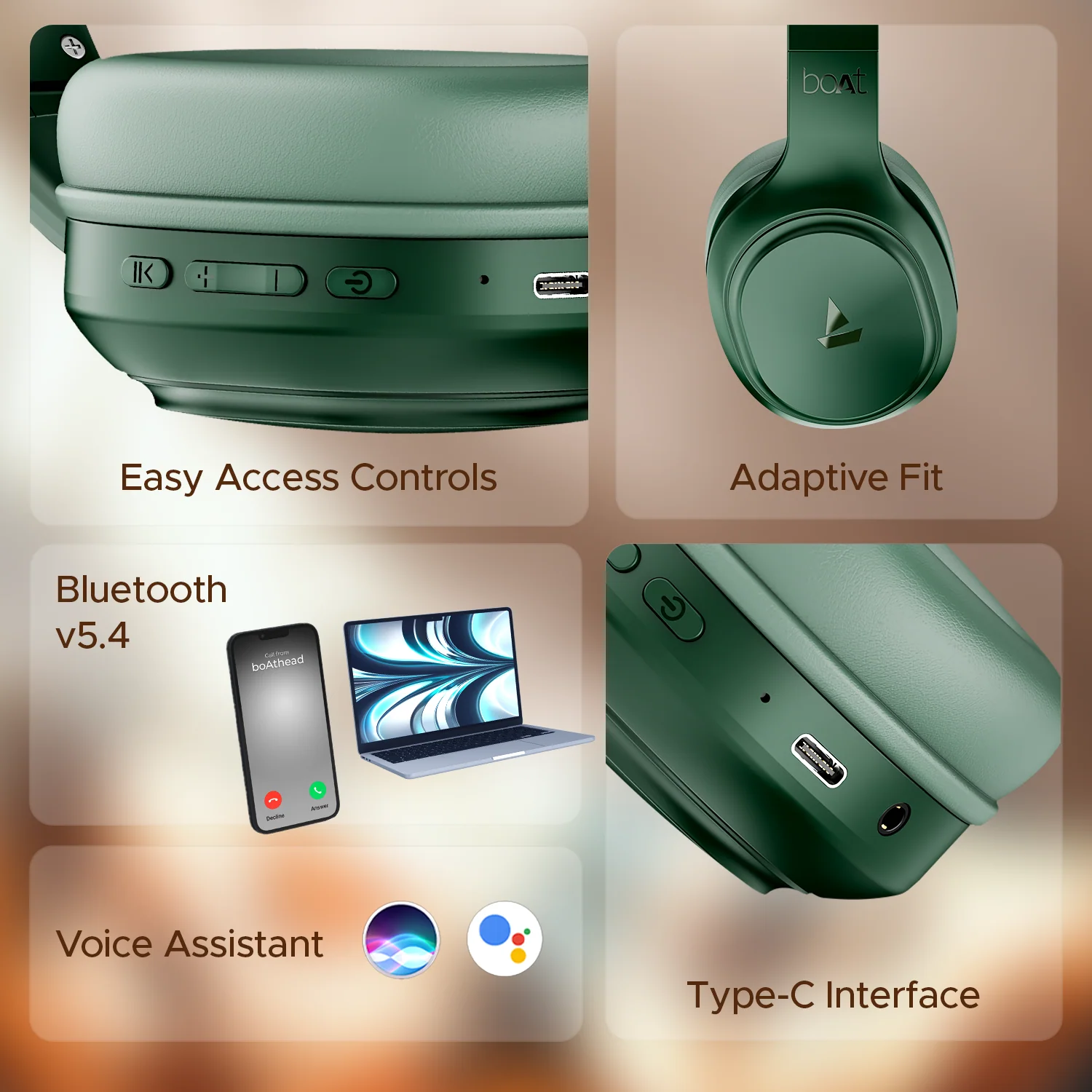 boAt Rockerz 430 | Wireless Headphone with ENx™ Tech, 40 HRS Playback,  BEAST™ Mode, Type-C Interface, Bluetooth v5.4 - Image 17