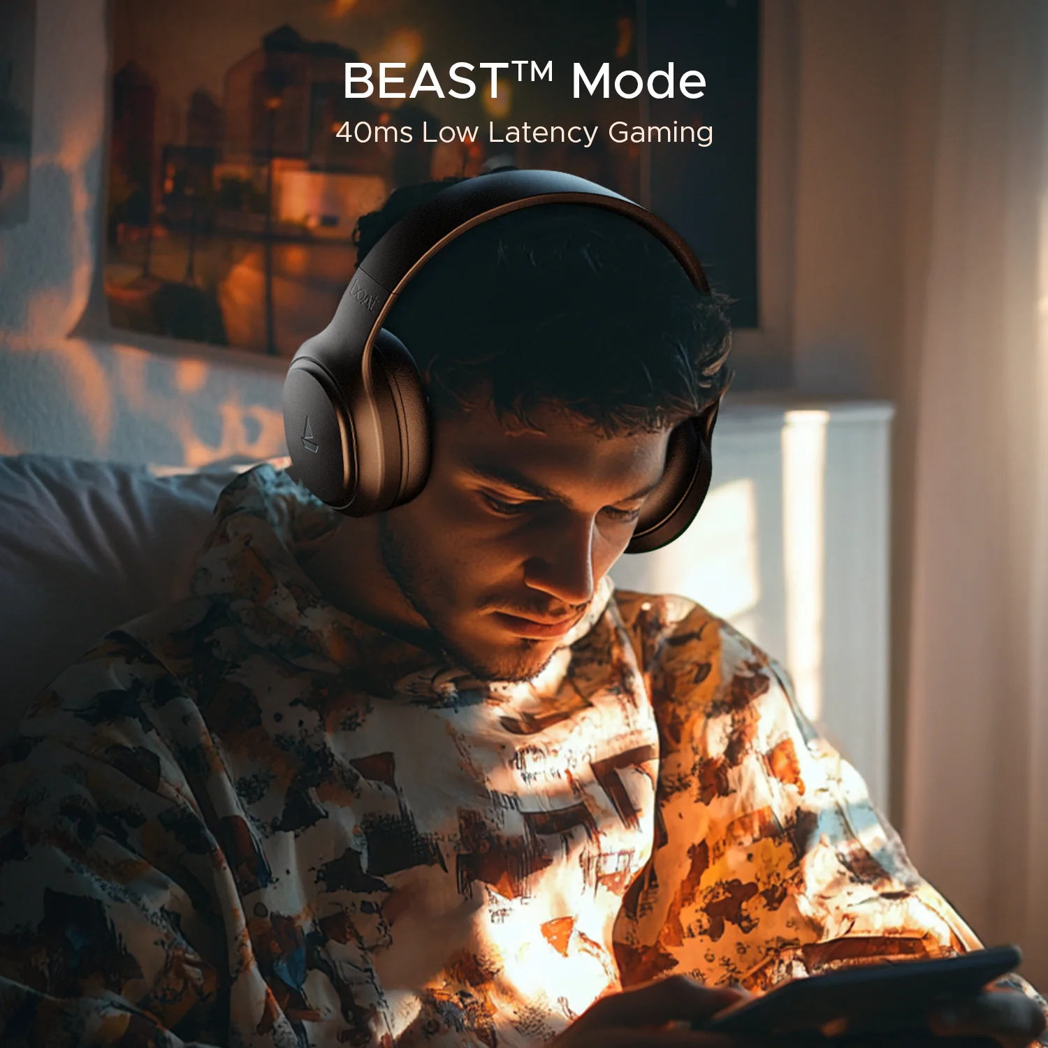 boAt Rockerz 430 | Wireless Headphone with ENx™ Tech, 40 HRS Playback,  BEAST™ Mode, Type-C Interface, Bluetooth v5.4 - Image 5