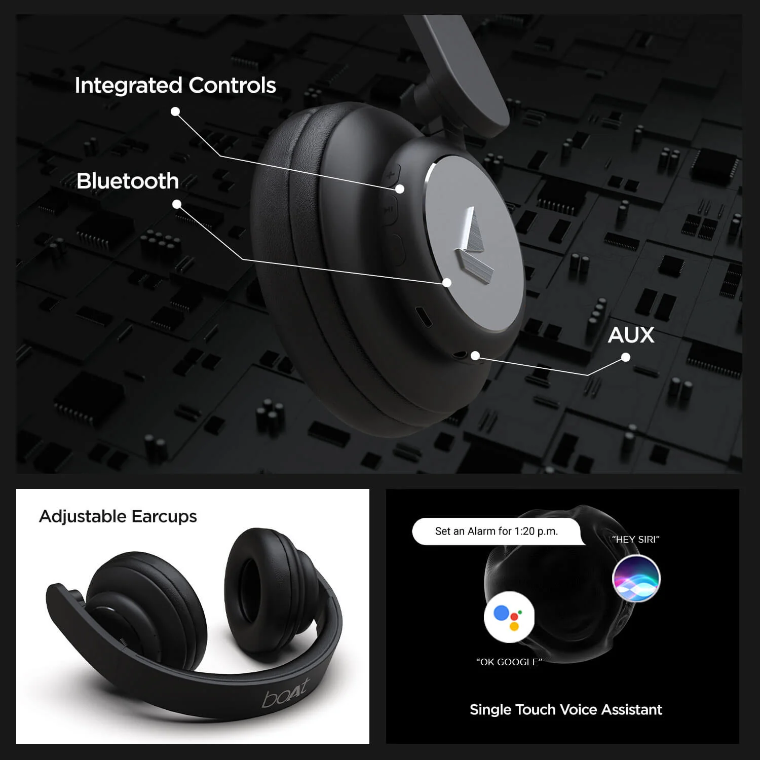 Rockerz 450 | Over Ear Bluetooth Headphones with Upto 15 Hours Playback, Adaptive Headband, 40mm Dynamic Driver, 300 mah Battery - Image 8
