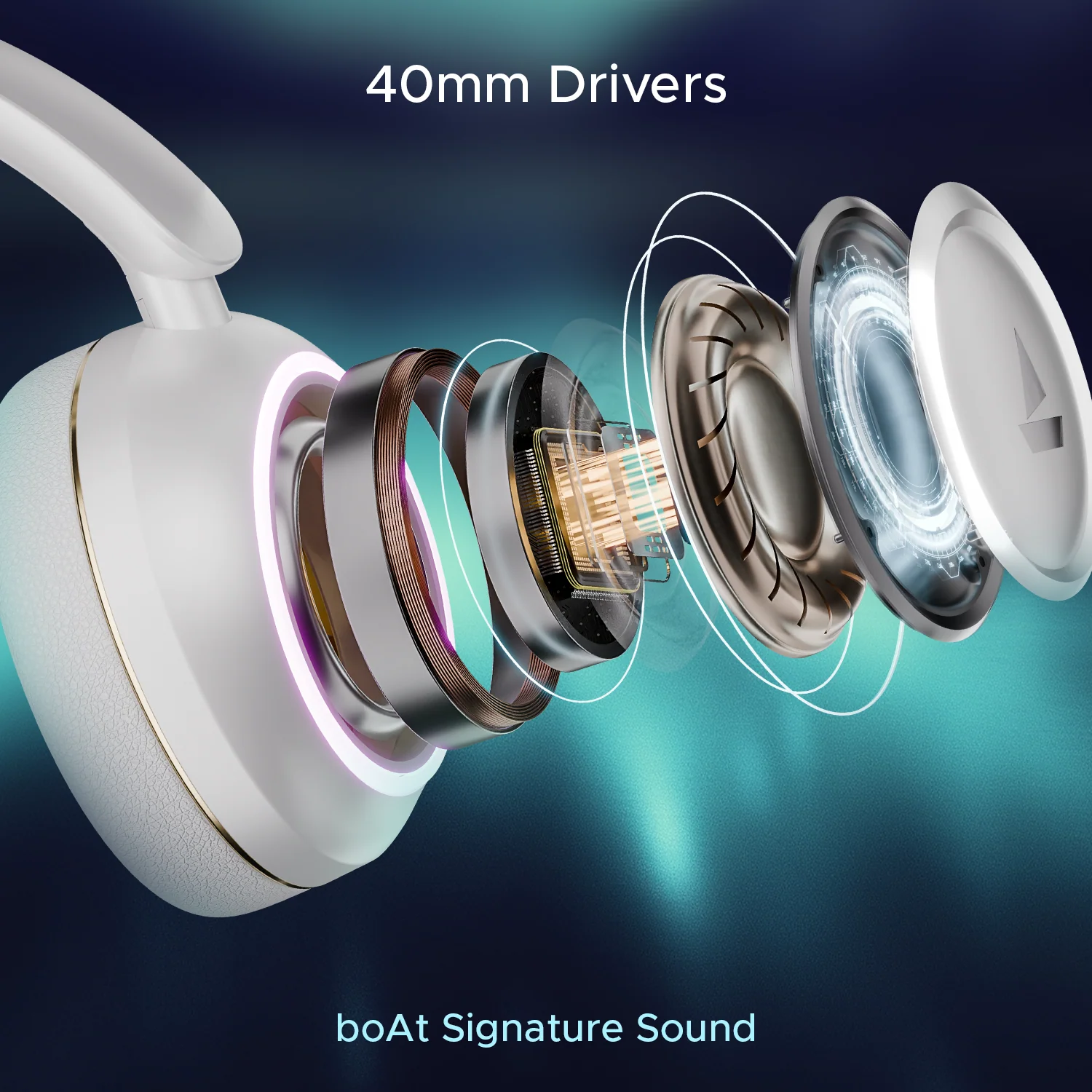 boAt Rockerz 480 | Wireless Headphone with BEAST™ Mode, Blazing RGB Lights with 6 Modes, 40mm Drivers, Bluetooth v5.3 - Image 10