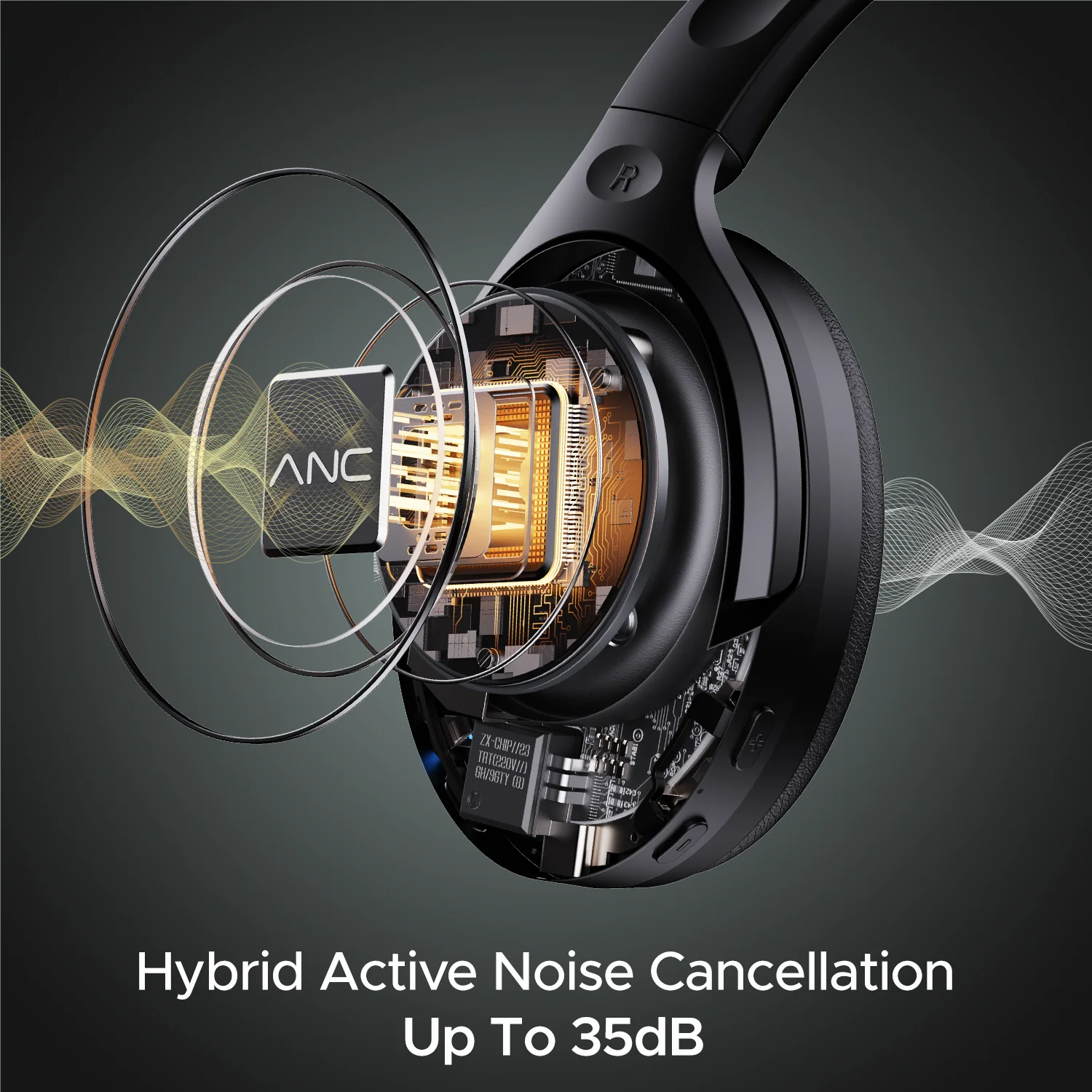 boAt Rockerz 551ANC | Noise Cancelling Wireless Headphone, Upto 100 Hours Playback, 40mm Driver, ENx™ Technology, Custom-tuned EQ Mode - Image 5