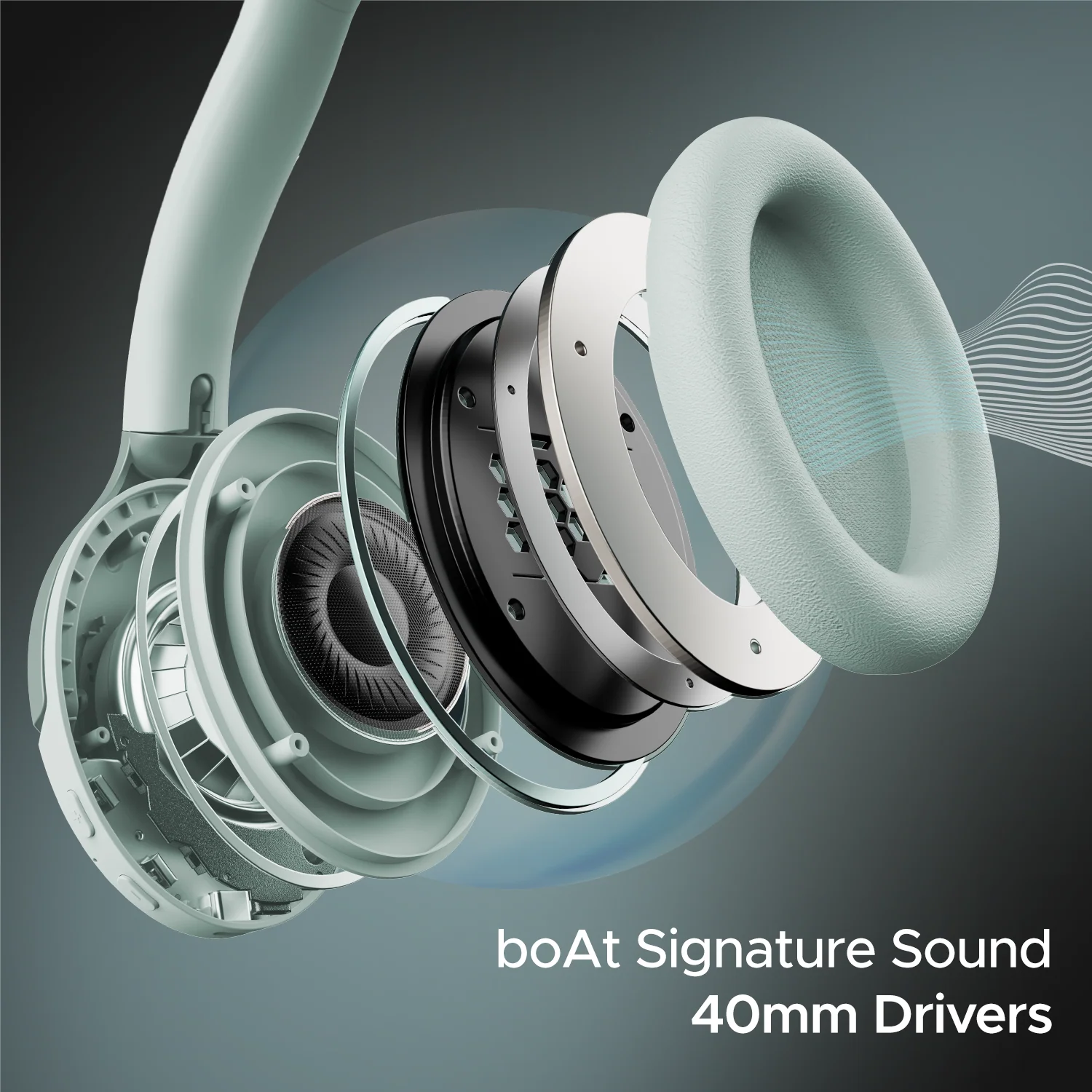 boAt Rockerz 551ANC | Noise Cancelling Wireless Headphone, Upto 100 Hours Playback, 40mm Driver, ENx™ Technology, Custom-tuned EQ Mode - Image 9