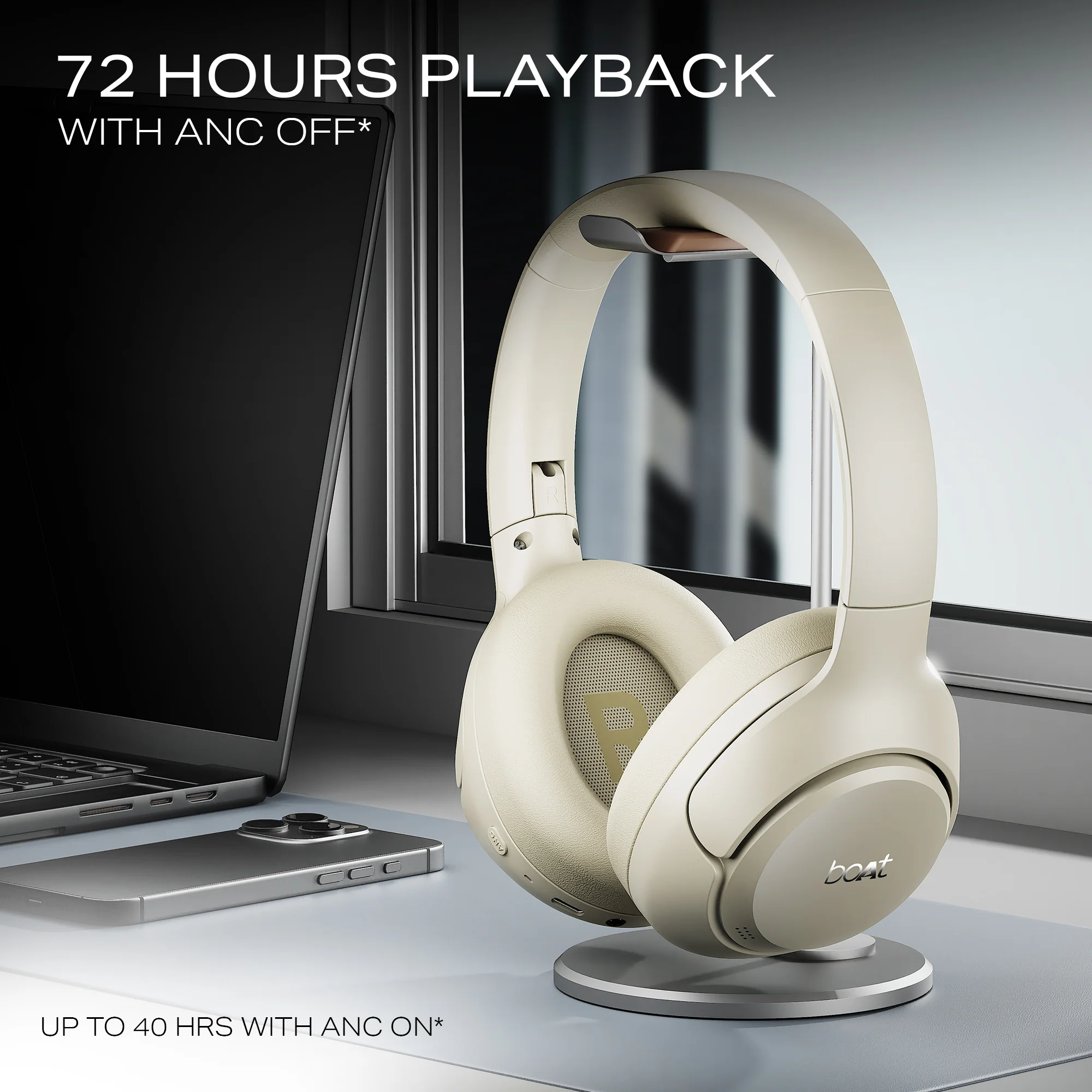 boAt Rockerz 551 ANC Pro | Wireless Headphone with 42dB Hybrid Adaptive ANC, 72 Hours Playtime, Dual Mics with ENx™ Tech - Image 26