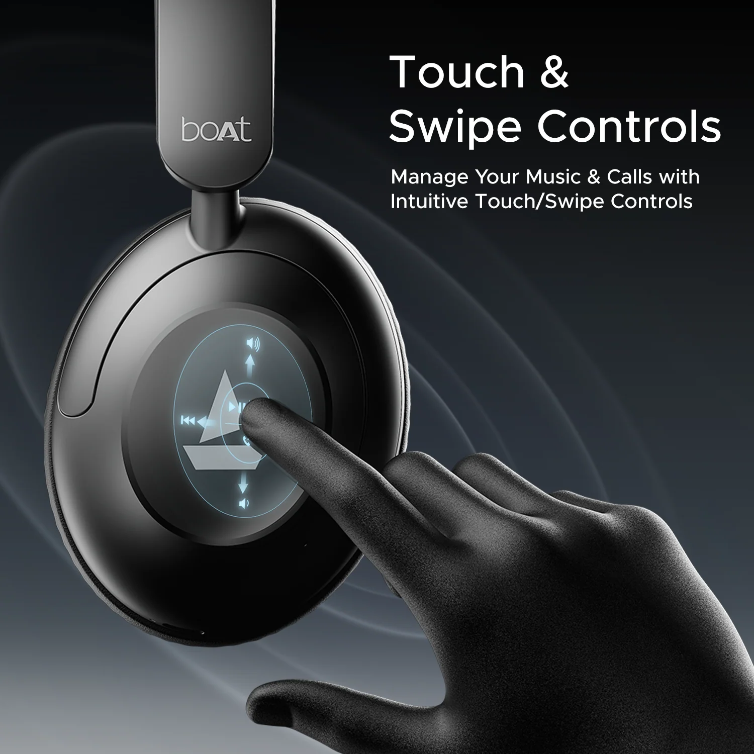 boAt Rockerz 650 Pro | Wireless Headphone with 80 Hours Playback, Dolby Audio, Touch & Swipe Controls - Image 15
