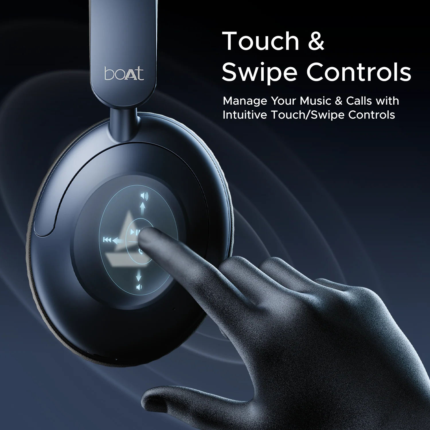 boAt Rockerz 650 Pro | Wireless Headphone with 80 Hours Playback, Dolby Audio, Touch & Swipe Controls - Image 24