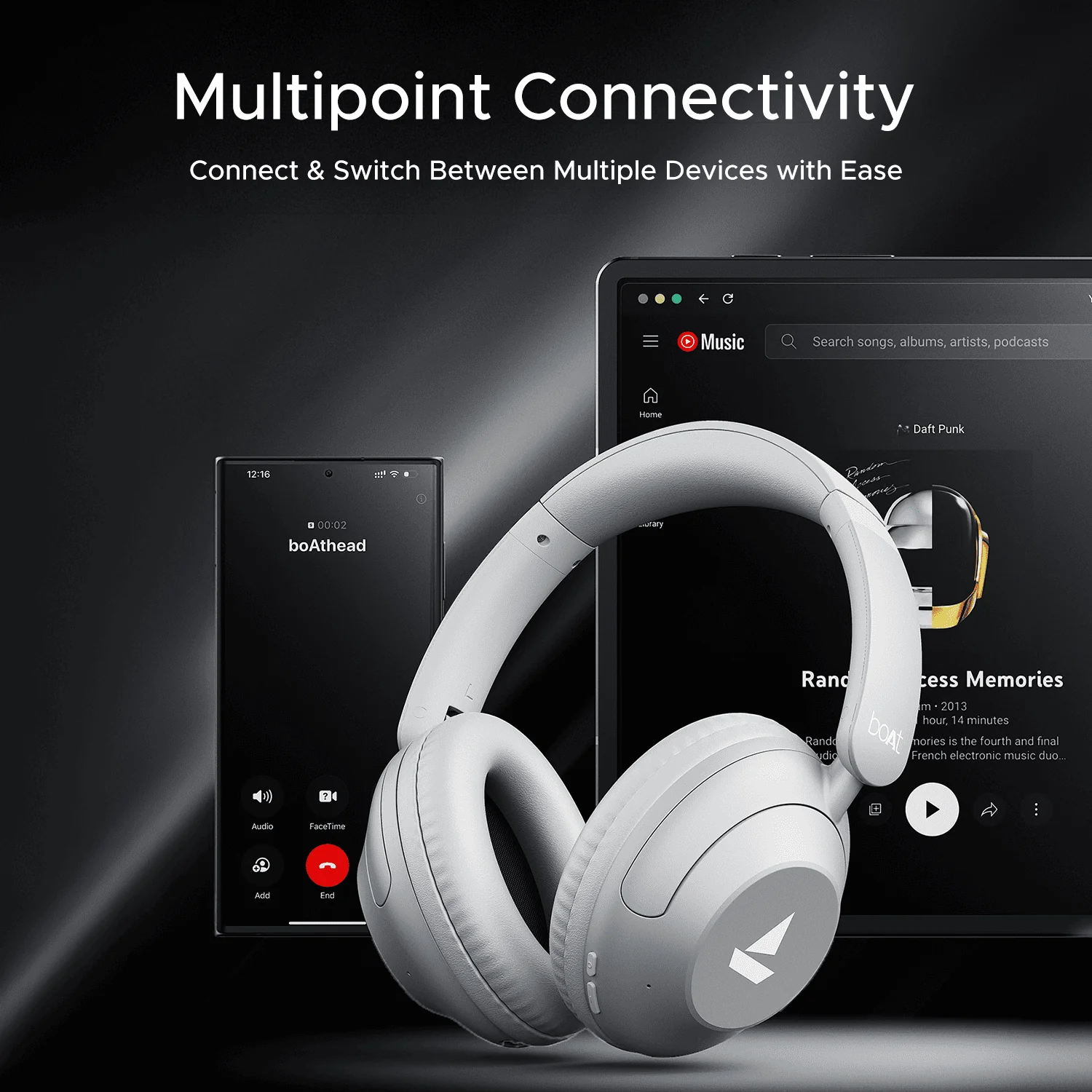 boAt Rockerz 650 Pro | Wireless Headphone with 80 Hours Playback, Dolby Audio, Touch & Swipe Controls - Image 45
