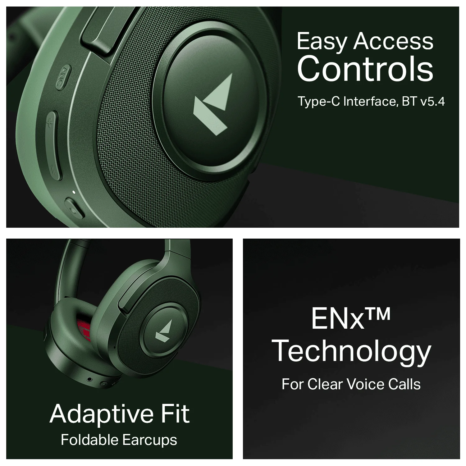 boAt Rockerz Plus 550 ANC | Wireless Headphones with 80H Playback, 40dB Hybrid ANC & boAt Signature Sound - Image 18