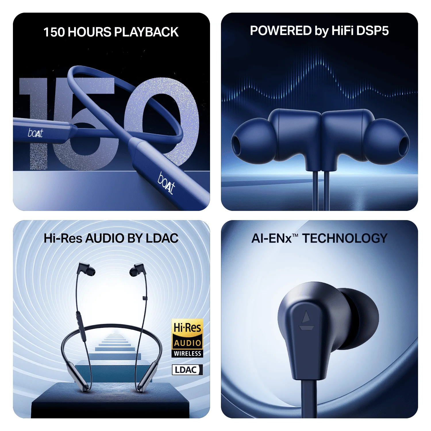boAt Rockerz Trinity Gen 2 | Wireless Neckband with 150 Hours Playback, AI ENx™ Tech, Dual EQs & BEAST™ Mode - Image 11