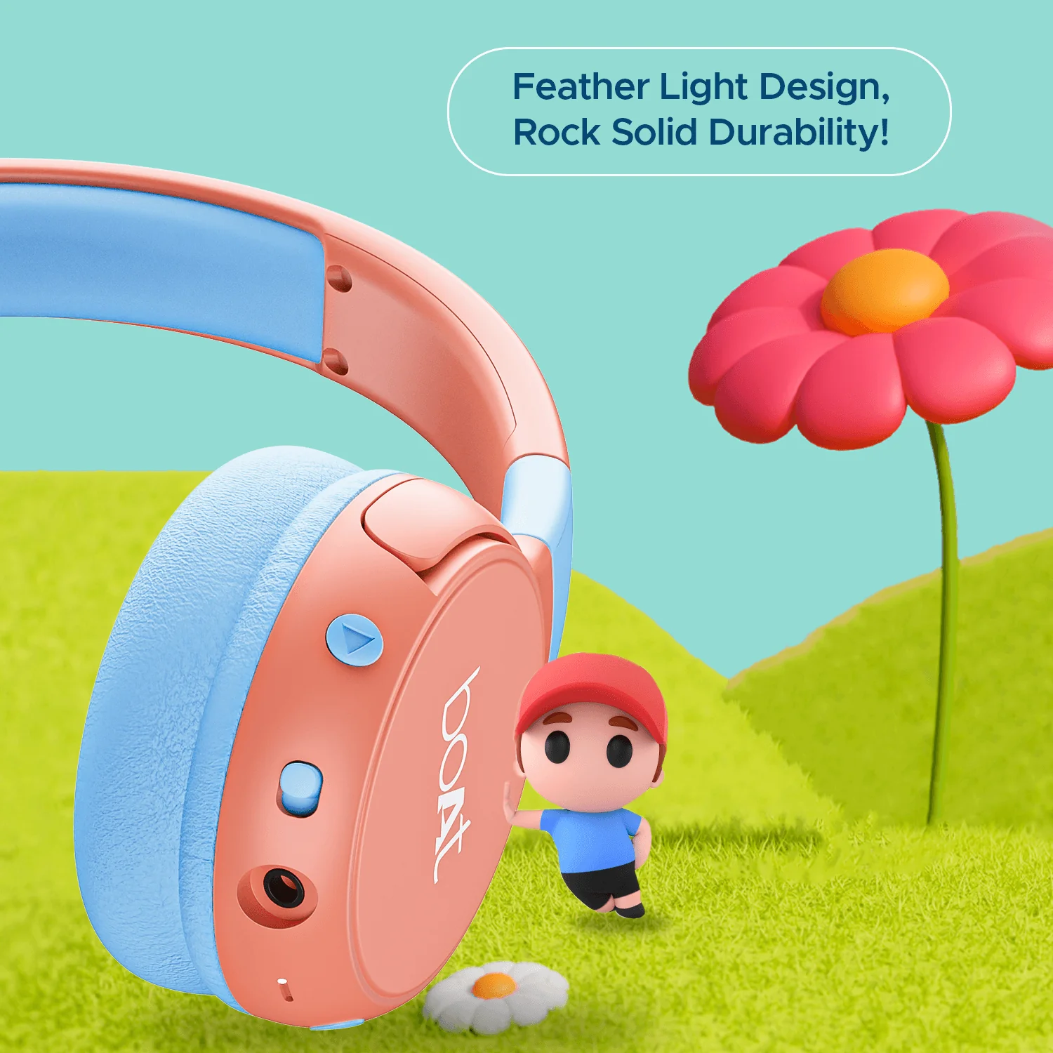 boAt Rockid Rush | Kids Wireless Bluetooth Headphone with 10Hours Playback, 30mm drivers, 85 dB Loudness Limit - Image 11