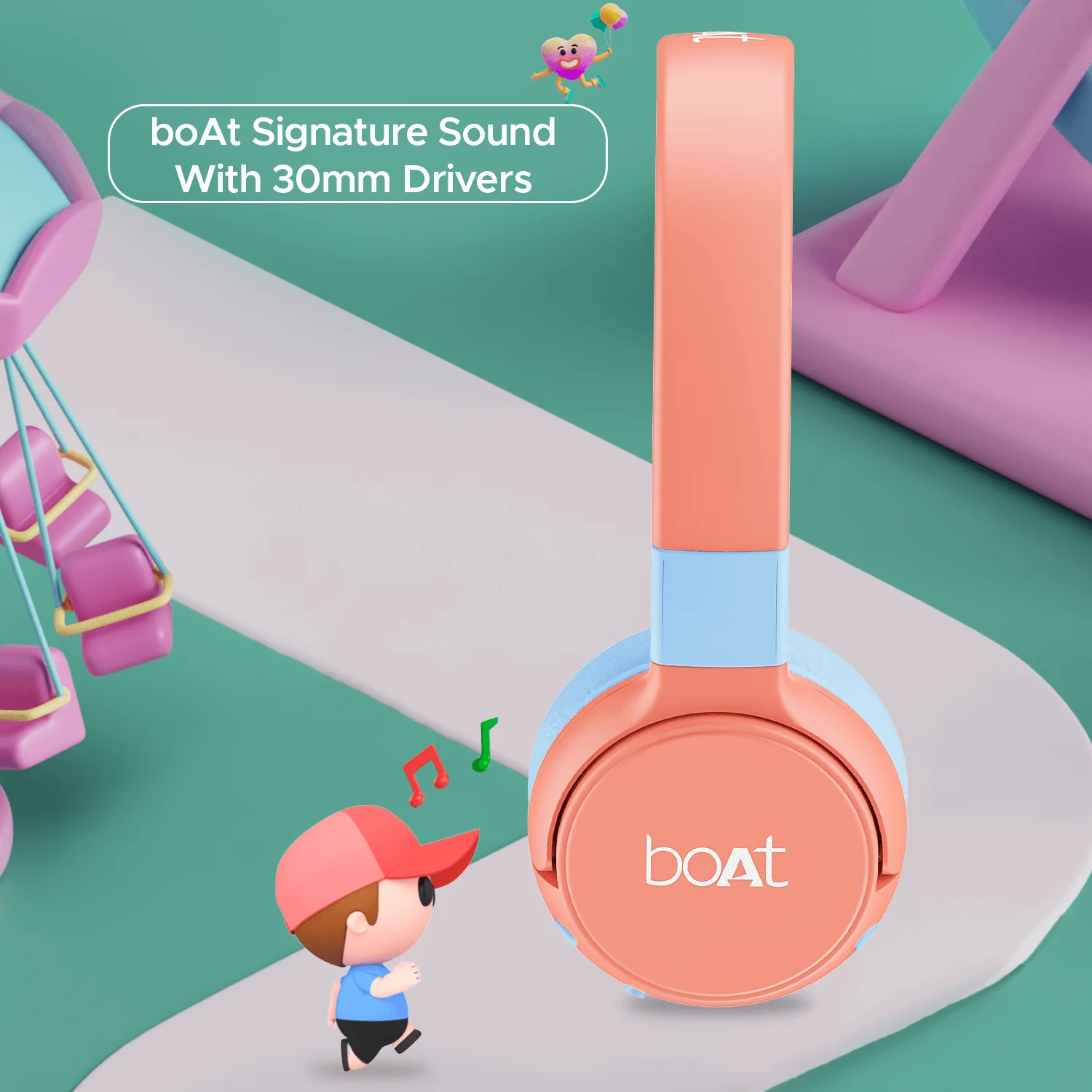 boAt Rockid Rush | Kids Wireless Bluetooth Headphone with 10Hours Playback, 30mm drivers, 85 dB Loudness Limit - Image 9