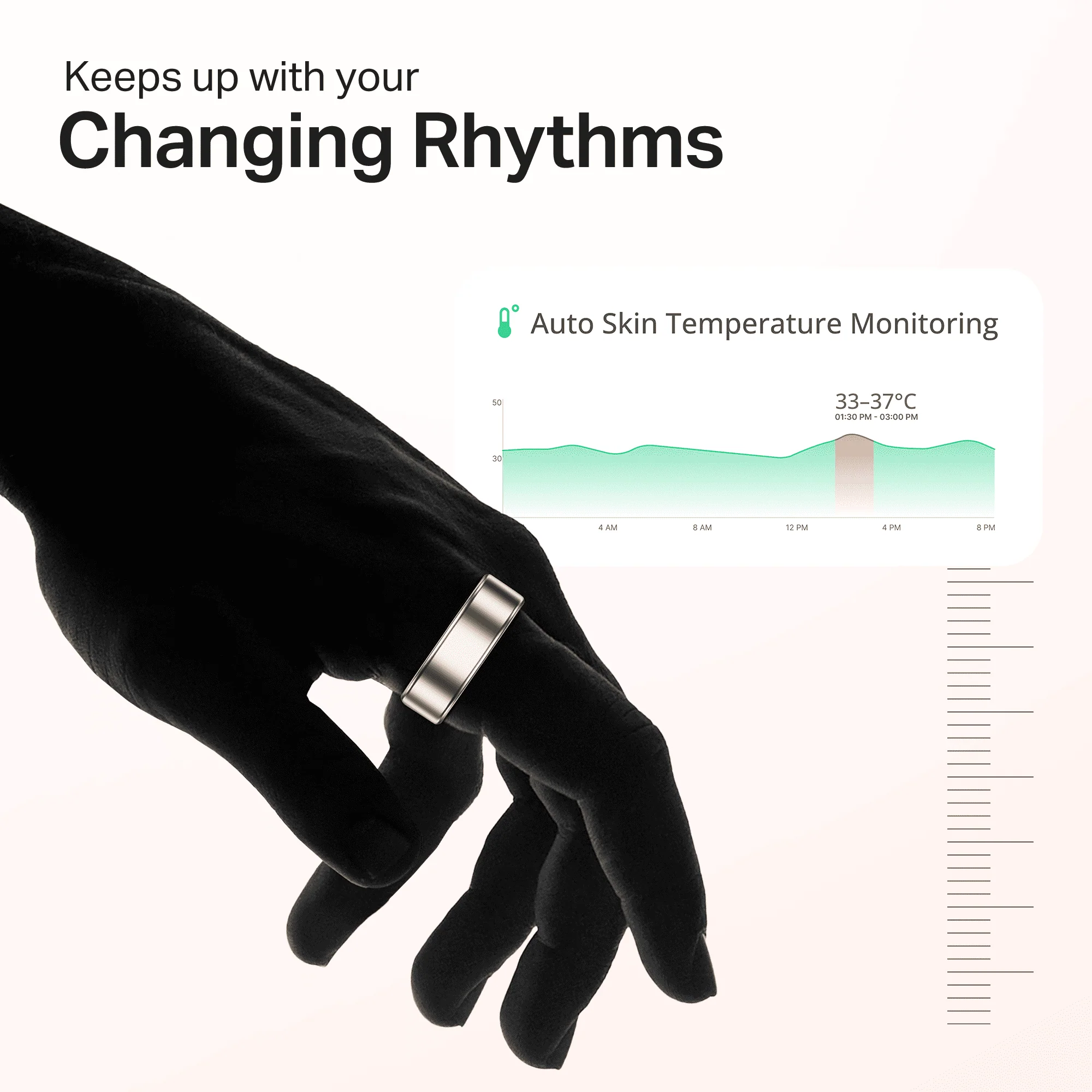 Smart Ring Active Plus | Smart Ring with Health Monitoring, Wireless Charging, Stainless Steel Build - Image 16