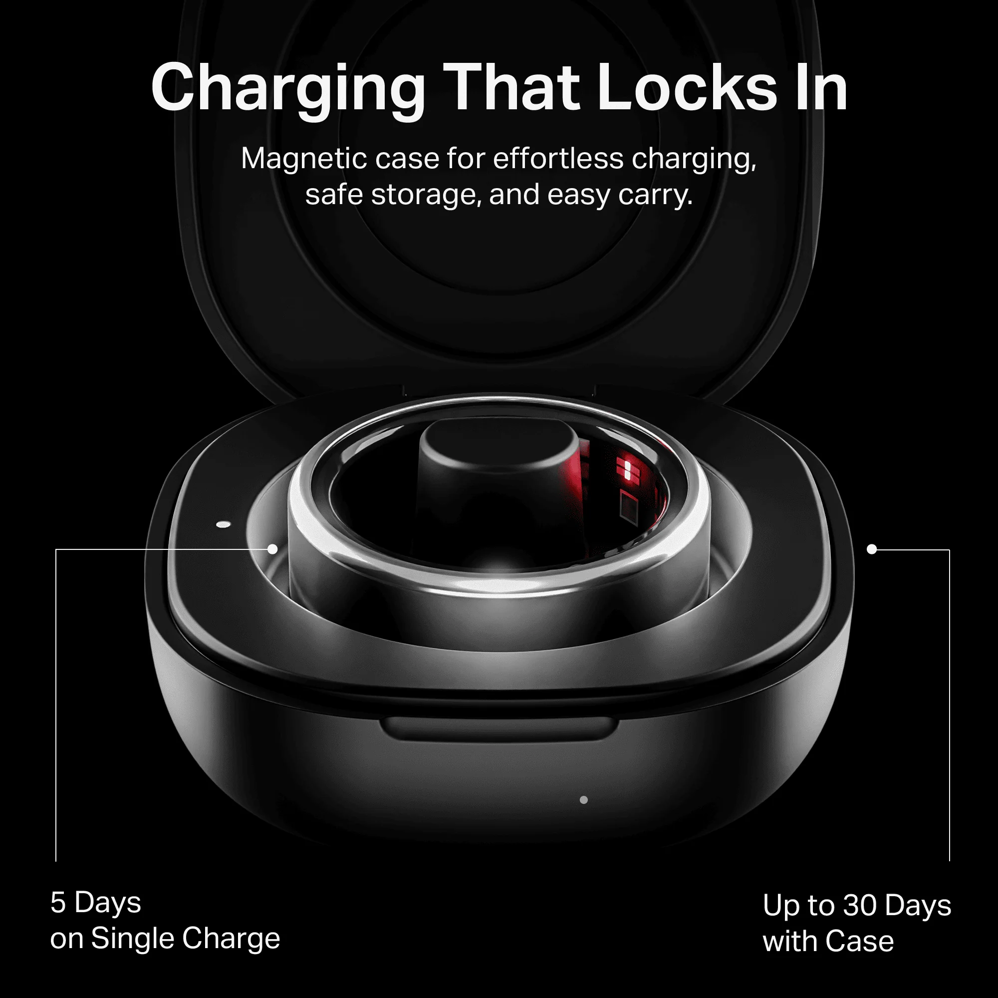 Smart Ring Active Plus | Smart Ring with Health Monitoring, Wireless Charging, Stainless Steel Build - Image 23