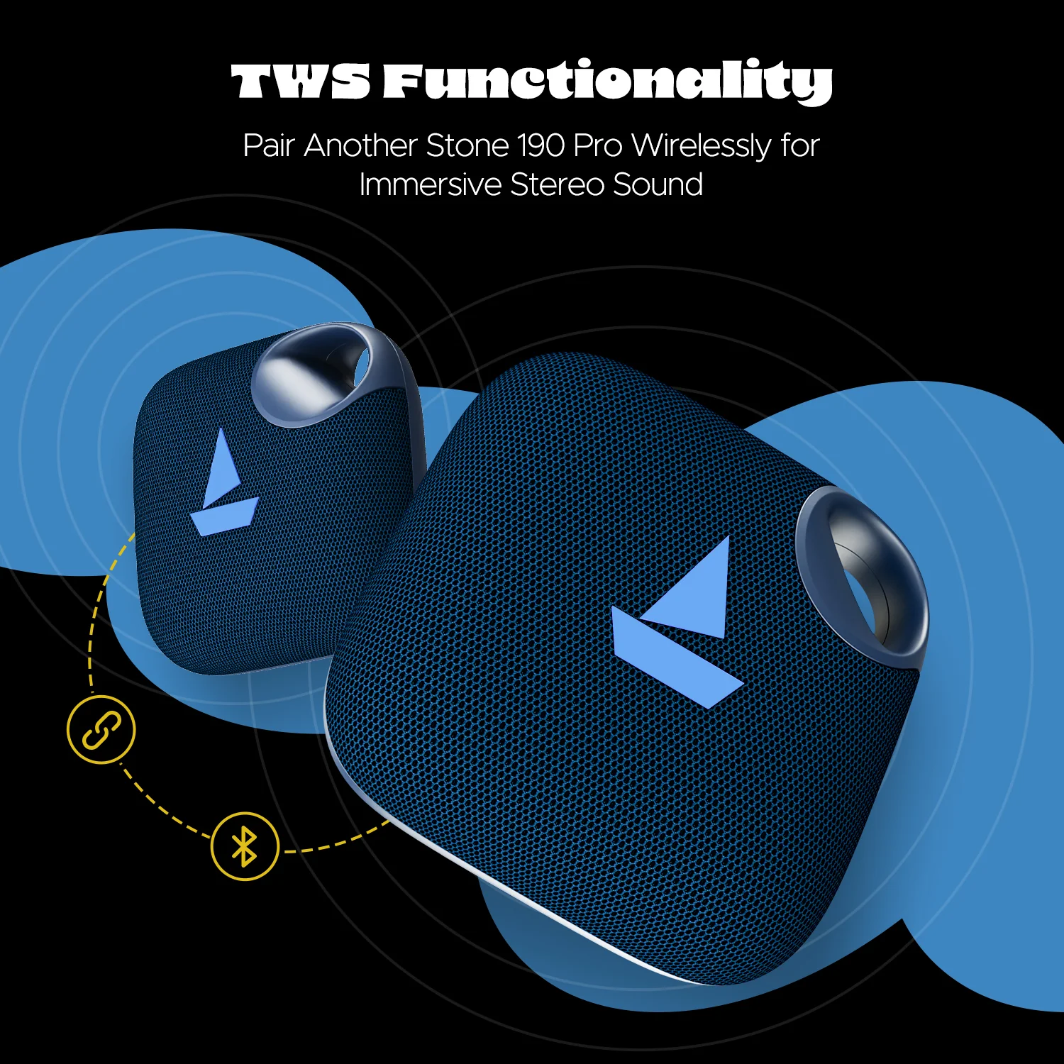 boAt Stone 190 Pro | Portable Bluetooth Speaker with 5W boAt Signature Sound, 12 Hours Playback, TWS Functionality - Image 11
