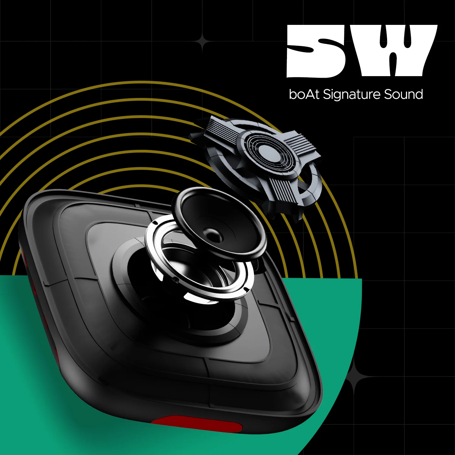 boAt Stone 190 Pro | Portable Bluetooth Speaker with 5W boAt Signature Sound, 12 Hours Playback, TWS Functionality - Image 2