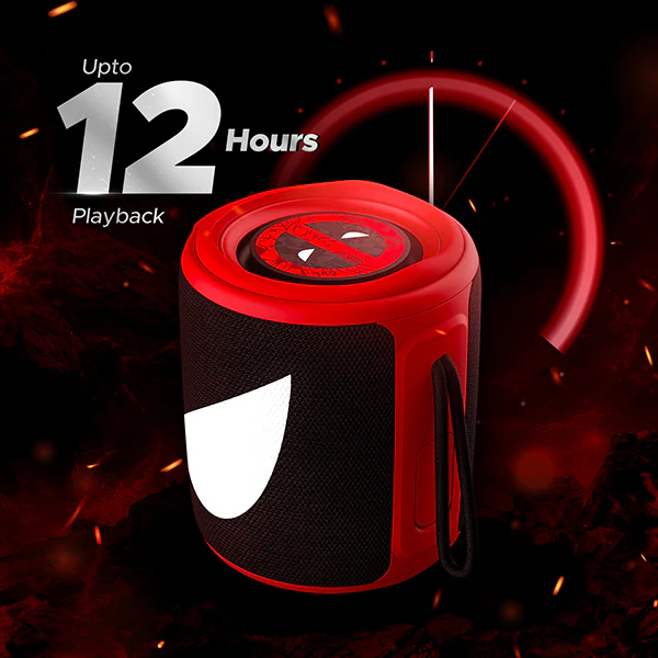 boAt Stone 350 Deadpool Edition | Portable Speaker with 10W RMS Stereo Sound, 12 Hours Playback, TWS Technology, 2200mAh battery - Image 4