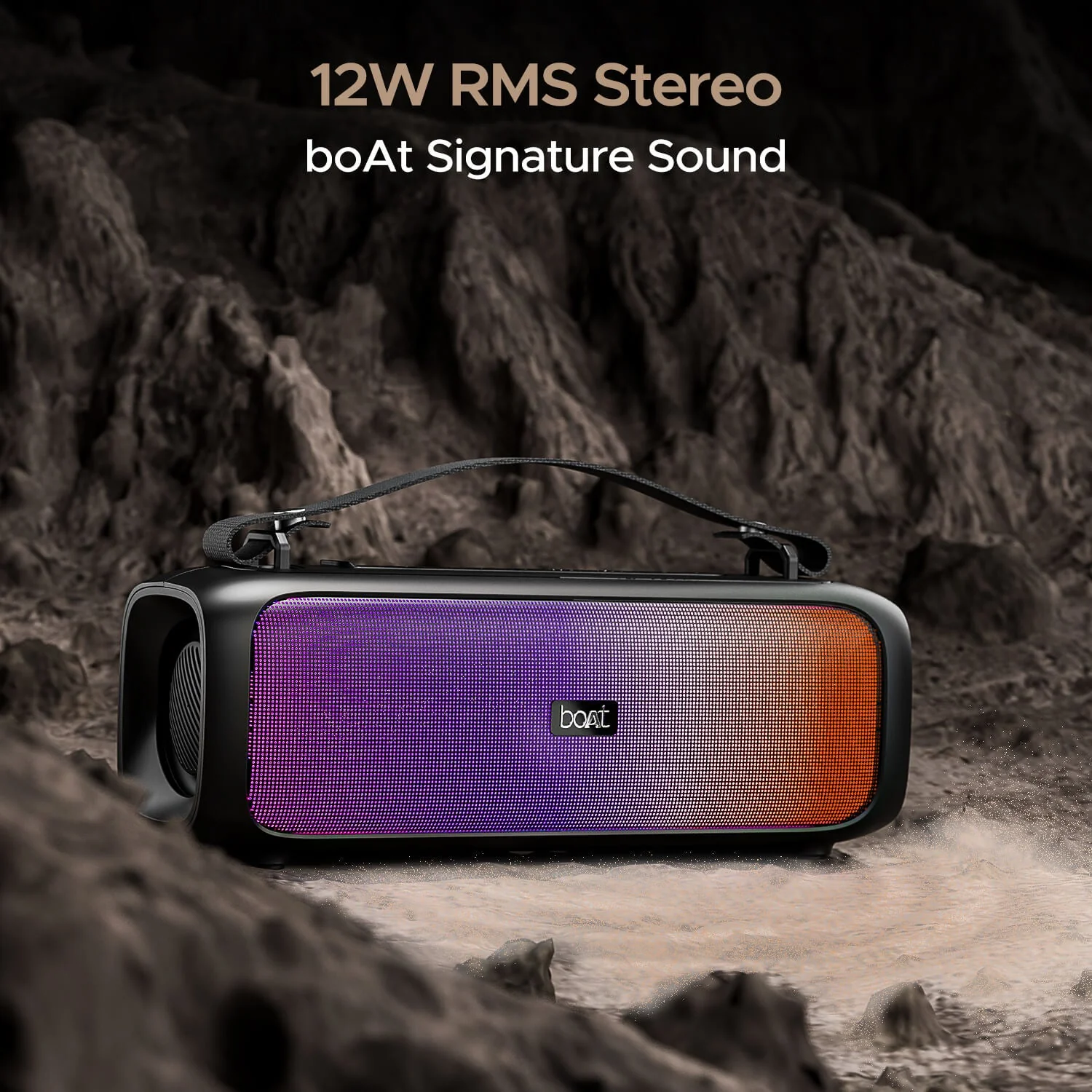 boAt Stone 580 | Portable Bluetooth Speaker with 12W RMS Stereo Sound, Bluetooth v5.1, AUX, and USB - Image 10