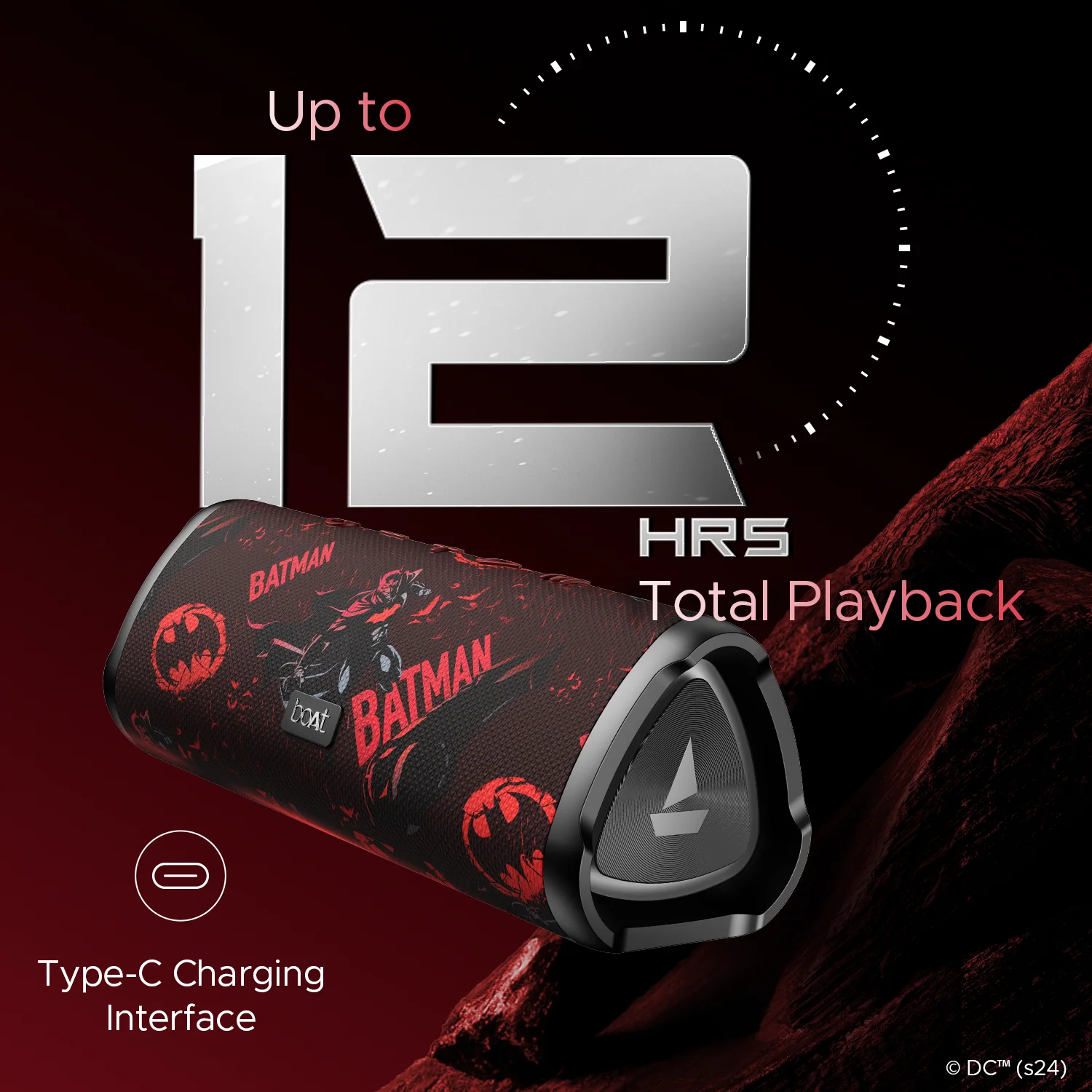 boAt Stone 750 DC Edition | Portable Bluetooth Speaker with 12W RMS Stereo Sound, TWS for 2X Impact, 12 Hours Playtime - Image 7