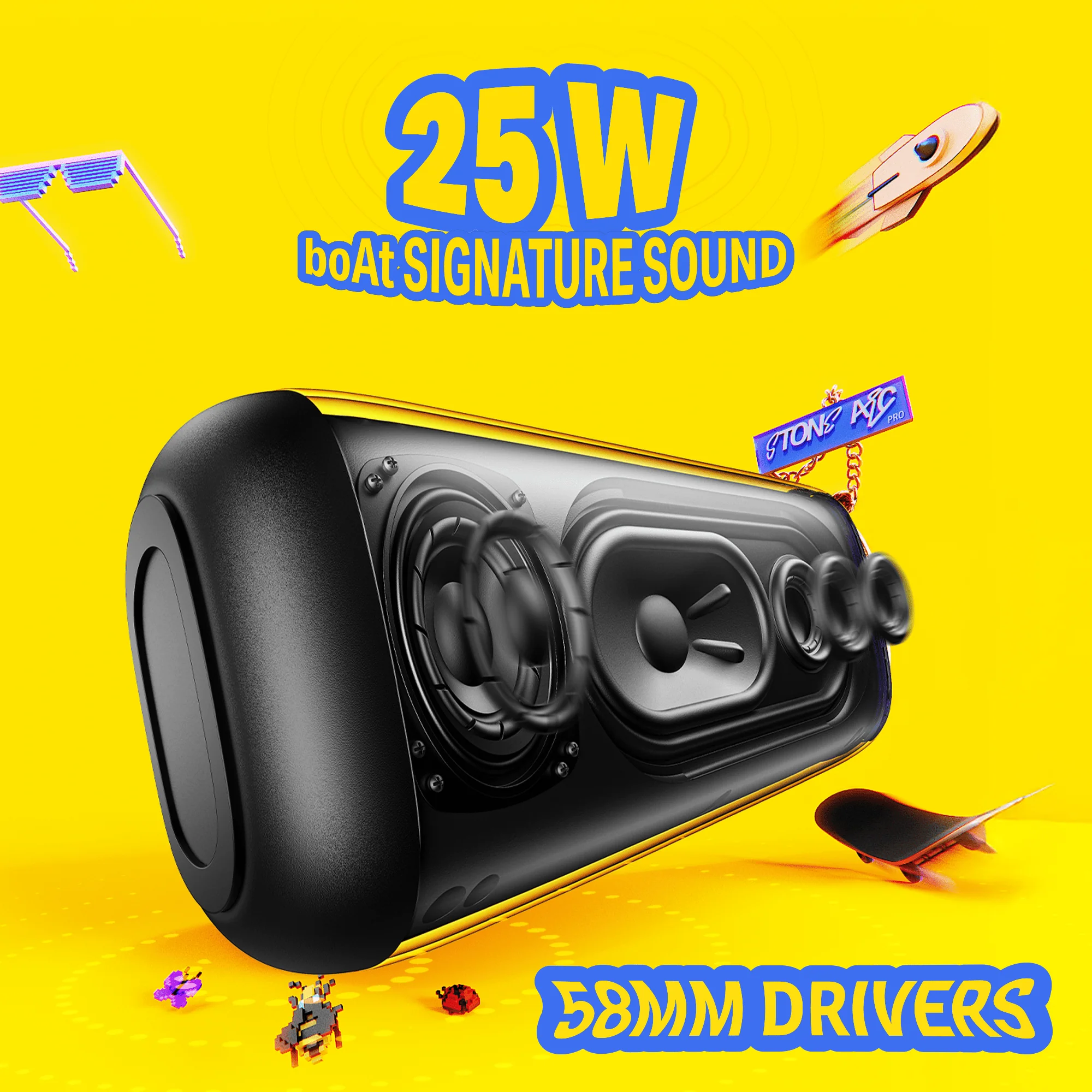 boAt Stone Arc Pro | Portable Bluetooth Speaker with 25W Sound, 12H Playback & RGB LEDs - Image 14