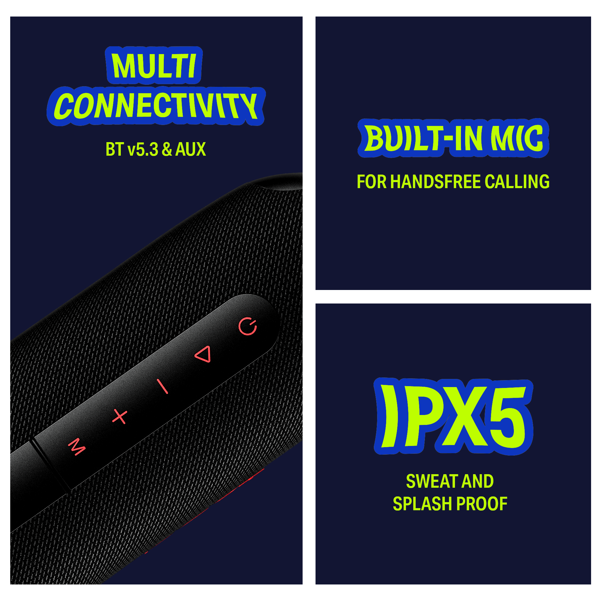 boAt Stone Arc Pro | Portable Bluetooth Speaker with 25W Sound, 12H Playback & RGB LEDs - Image 8