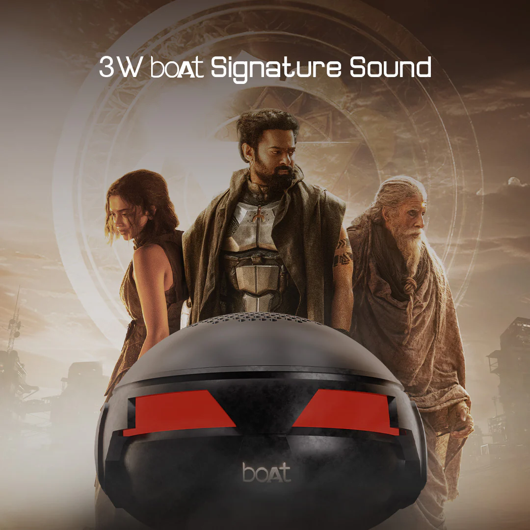 boAt Stone Bujji (Kalki Edition) | Portable Bluetooth Speaker with 3W boAt Signature Sound, TWS for 2X Power, 10 Hours Playback - Image 4