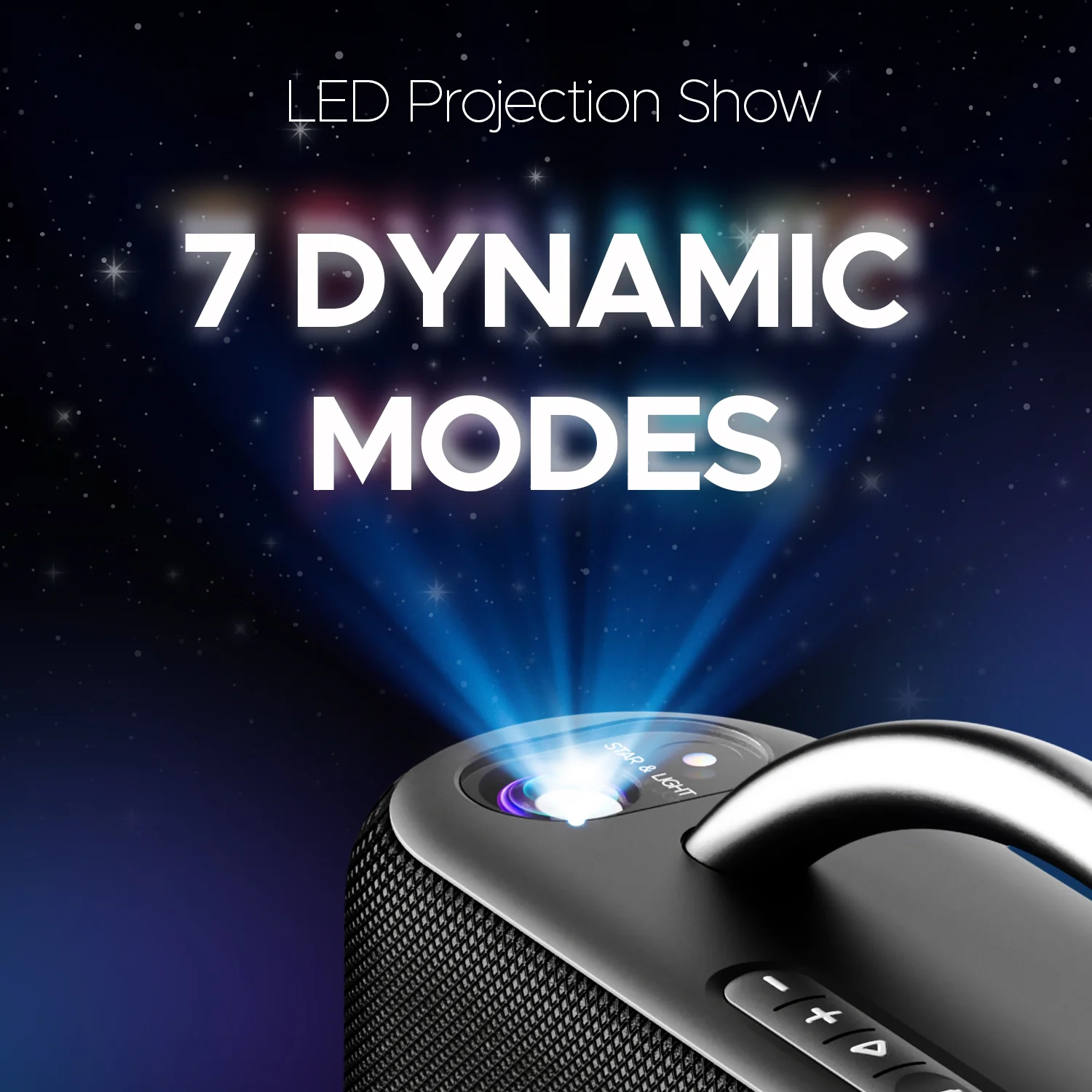 boAt Stone Lumos | Portable Bluetooth Speaker with 60W boAt Signature Sound, Hearables App Support, LED Projection Show - Image 3