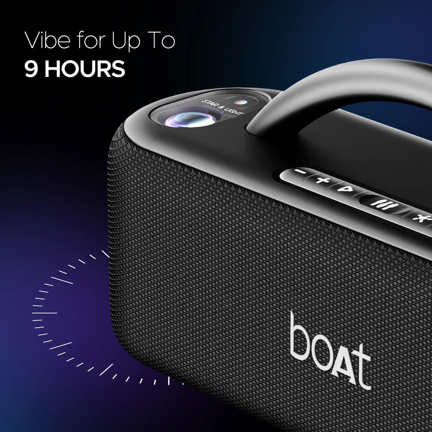 boAt Stone Lumos | Portable Bluetooth Speaker with 60W boAt Signature Sound, Hearables App Support, LED Projection Show - Image 6