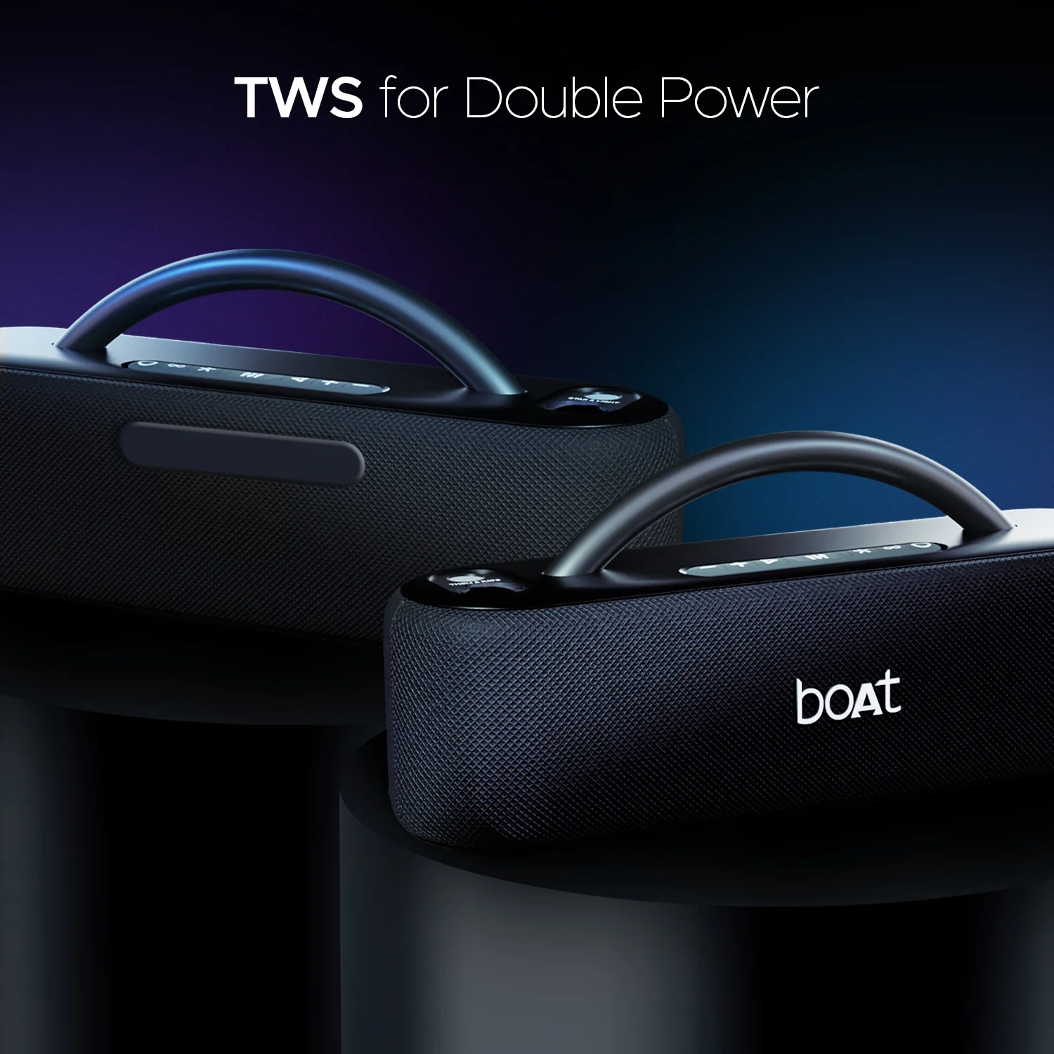 boAt Stone Lumos | Portable Bluetooth Speaker with 60W boAt Signature Sound, Hearables App Support, LED Projection Show - Image 7
