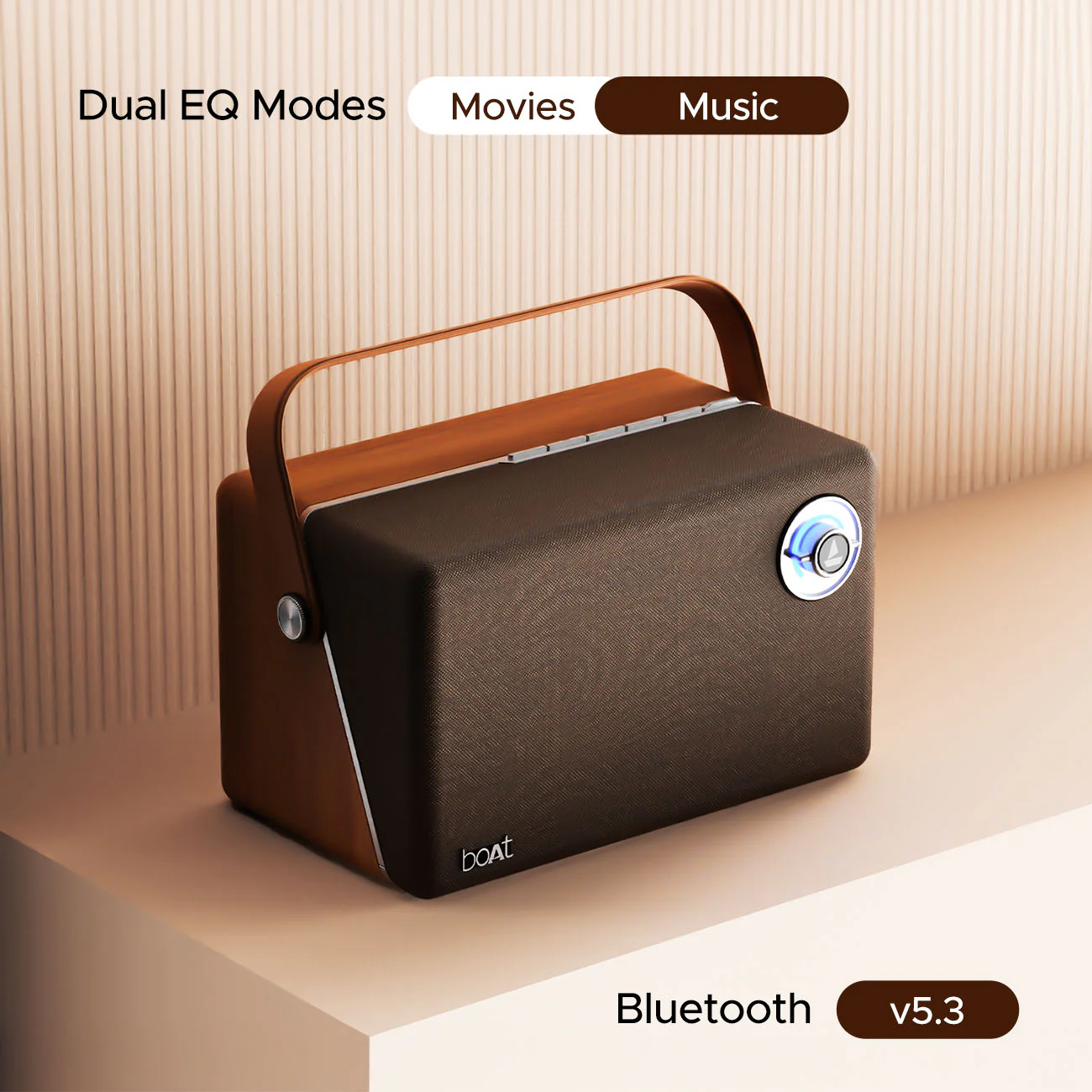 boAt Stone Majestic | Portable Bluetooth Speaker with 90W boAt Signature Sound, 6 Hours Playback, Dual Full Range Drivers - Image 4