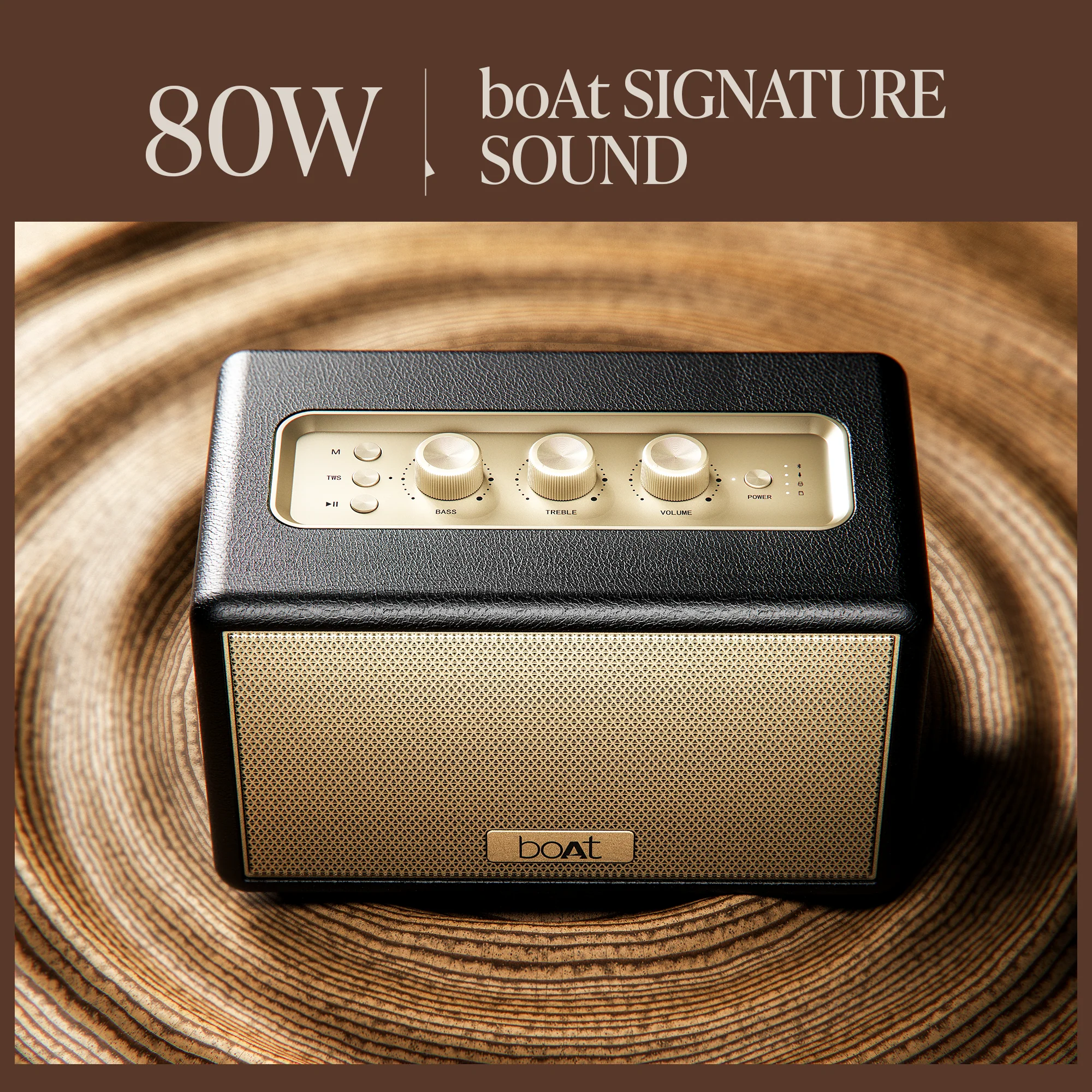 boAt Stone Opus | Portable Bluetooth Speaker with 80W boAt Signature Sound, Built-in Subwoofer, 12 Hours Playback - Image 12