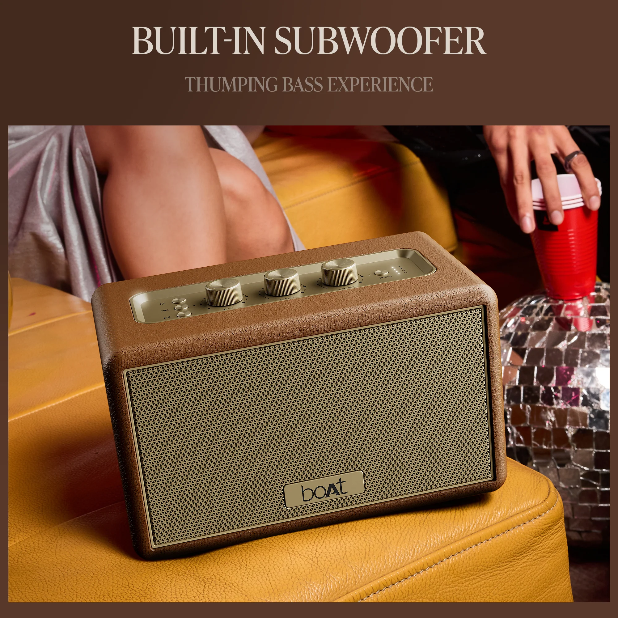 boAt Stone Opus | Portable Bluetooth Speaker with 80W boAt Signature Sound, Built-in Subwoofer, 12 Hours Playback - Image 6