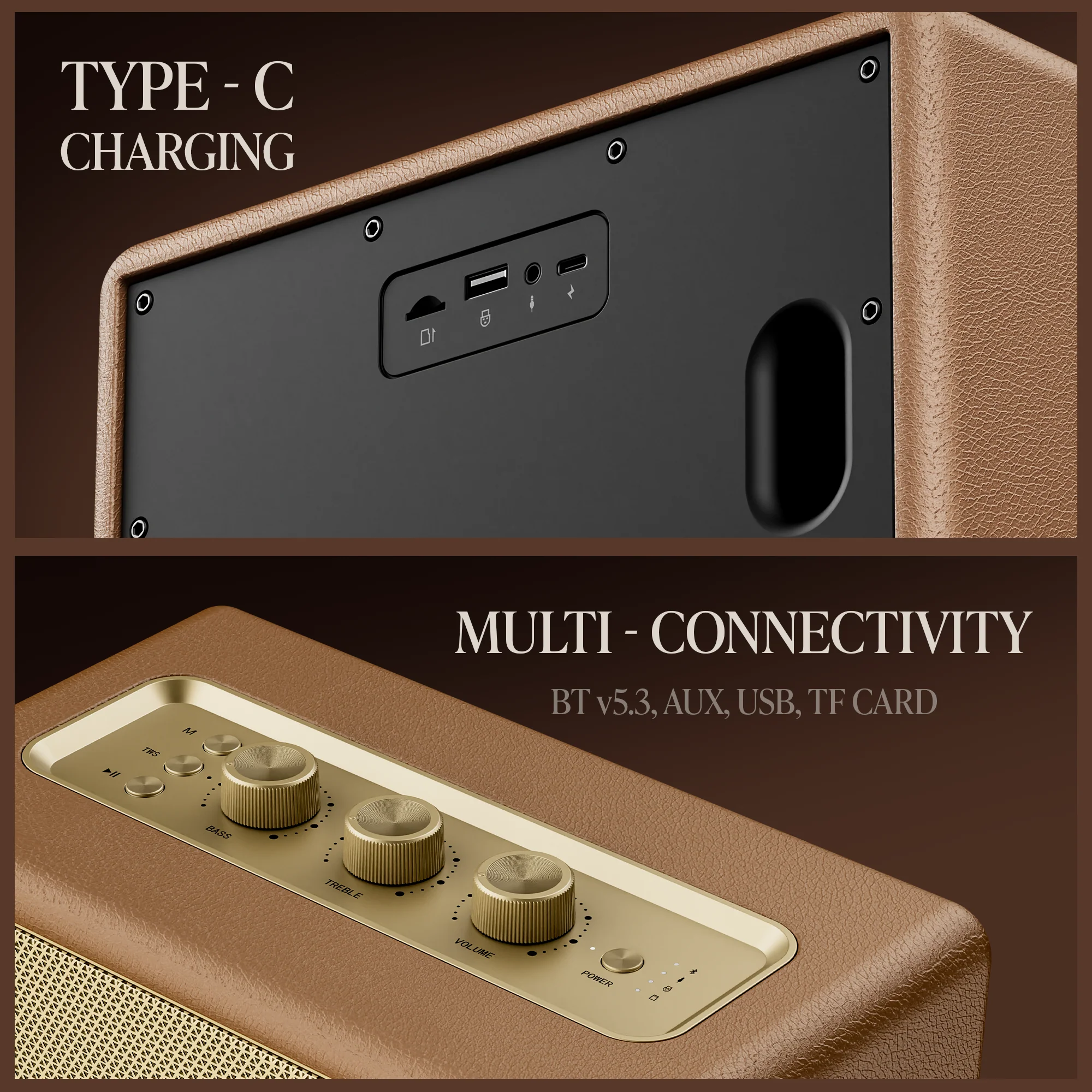 boAt Stone Opus | Portable Bluetooth Speaker with 80W boAt Signature Sound, Built-in Subwoofer, 12 Hours Playback - Image 9