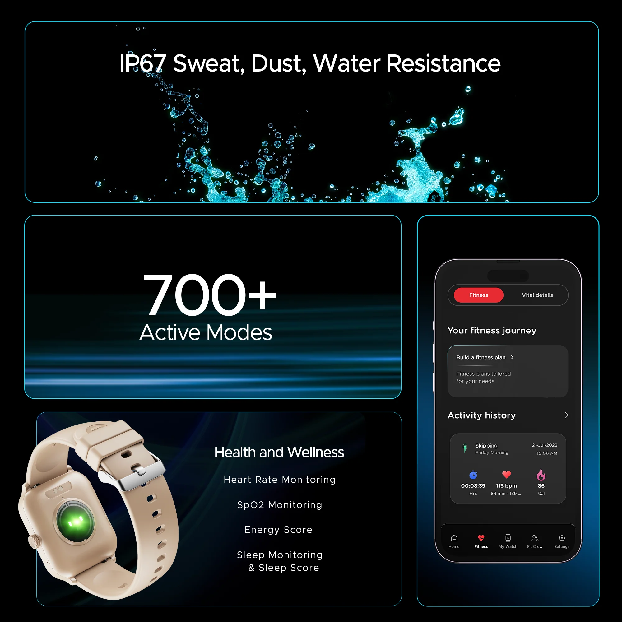 boAt Storm Call 3 Plus | Smartwatch with 1.96" HD Display, BT Calling, 700+ Activity Modes, SOS feature, Functional Crown - Image 15