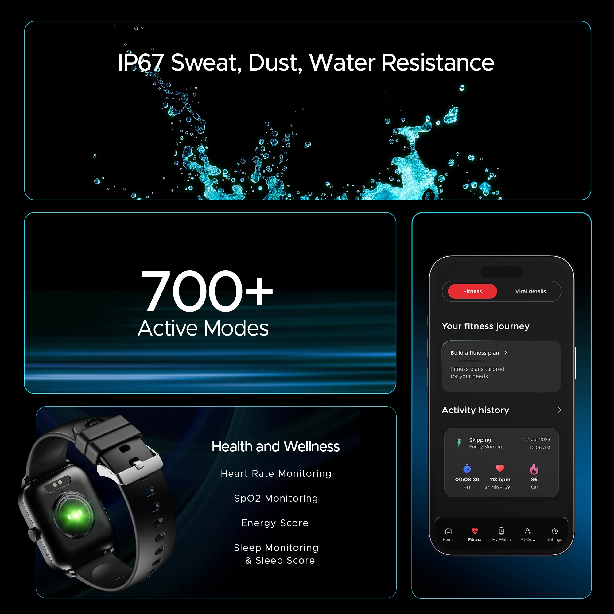 boAt Storm Call 3 Plus | Smartwatch with 1.96" HD Display, BT Calling, 700+ Activity Modes, SOS feature, Functional Crown - Image 25