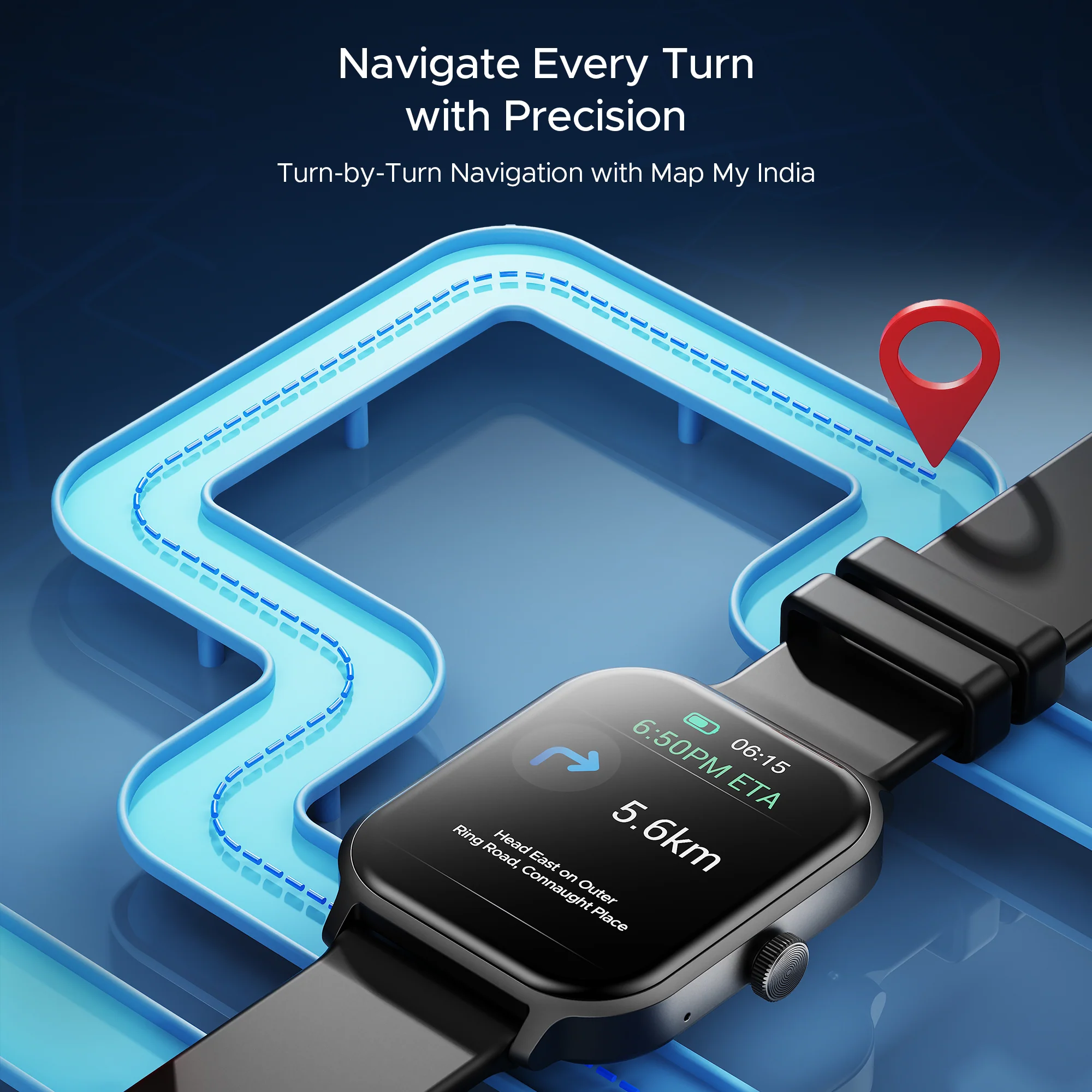 boAt Storm Call 3 Plus | Smartwatch with 1.96" HD Display, BT Calling, 700+ Activity Modes, SOS feature, Functional Crown - Image 26