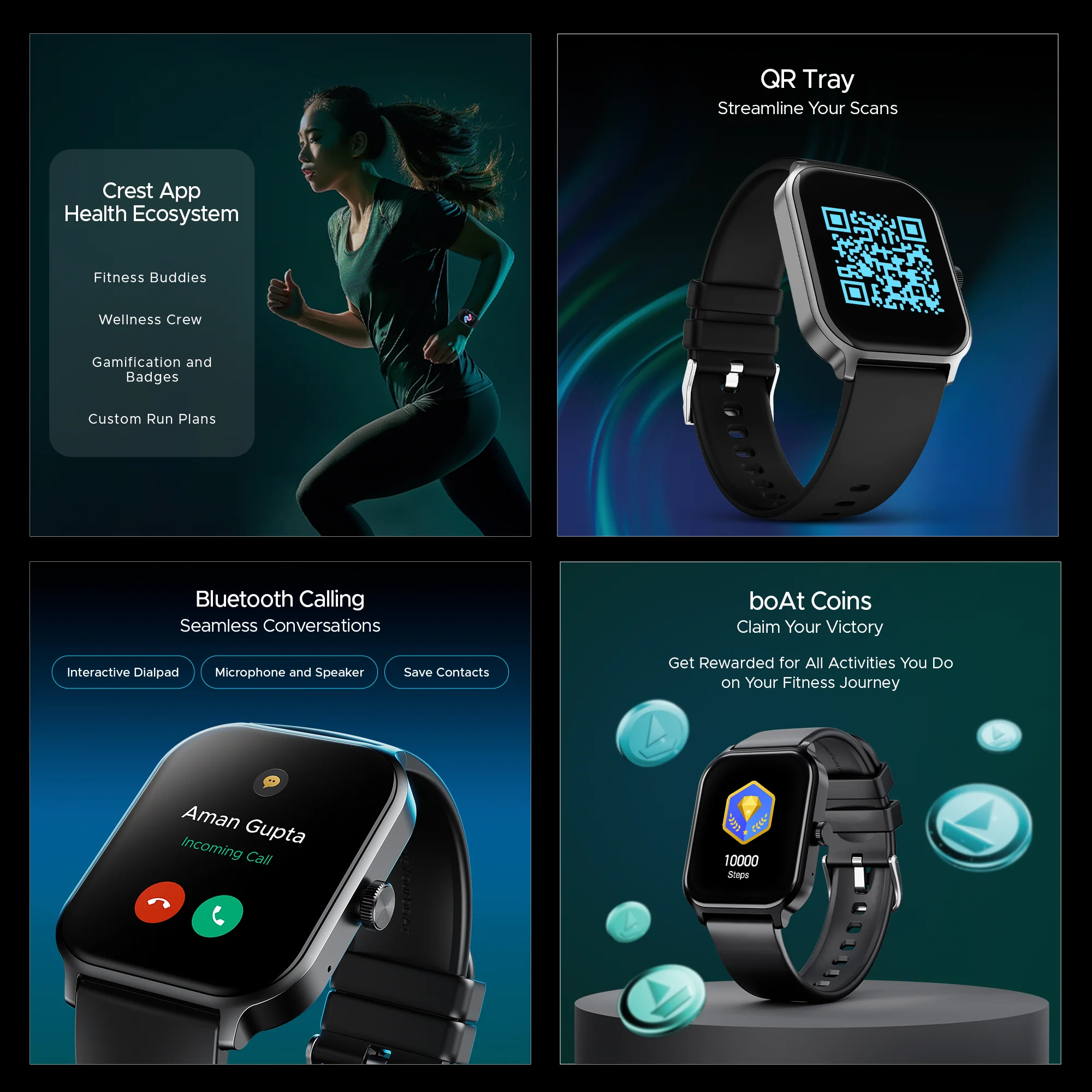 boAt Storm Call 3 Plus | Smartwatch with 1.96" HD Display, BT Calling, 700+ Activity Modes, SOS feature, Functional Crown - Image 30