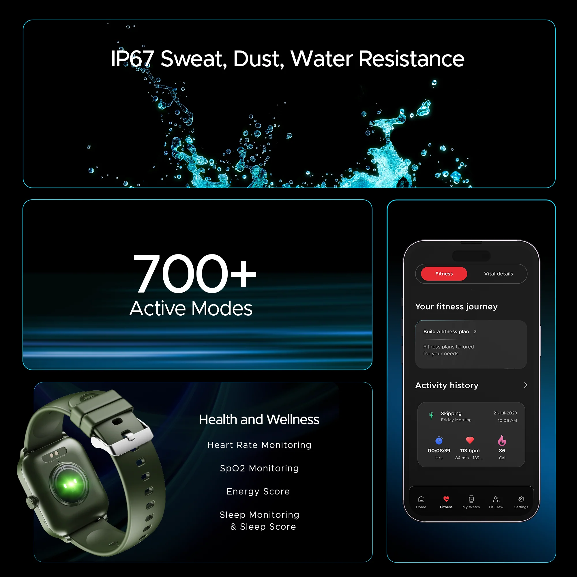 boAt Storm Call 3 Plus | Smartwatch with 1.96" HD Display, BT Calling, 700+ Activity Modes, SOS feature, Functional Crown - Image 38