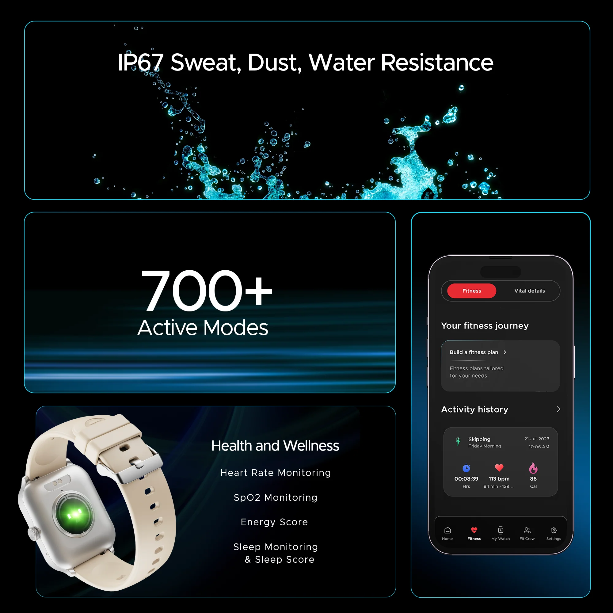 boAt Storm Call 3 Plus | Smartwatch with 1.96" HD Display, BT Calling, 700+ Activity Modes, SOS feature, Functional Crown - Image 77
