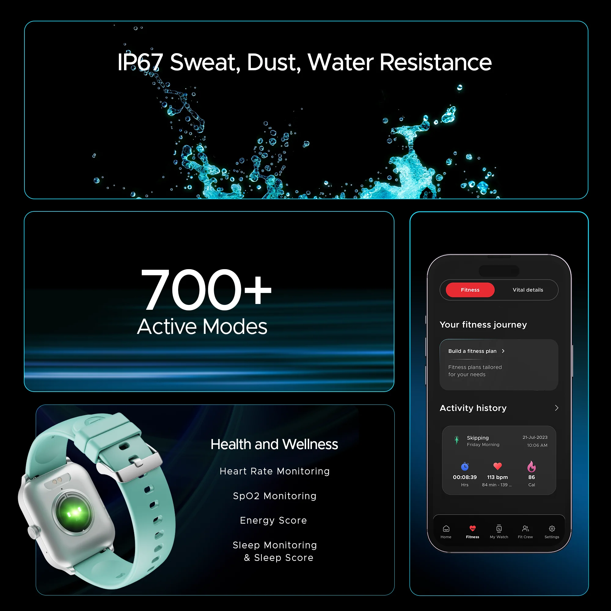 boAt Storm Call 3 Plus | Smartwatch with 1.96" HD Display, BT Calling, 700+ Activity Modes, SOS feature, Functional Crown - Image 84