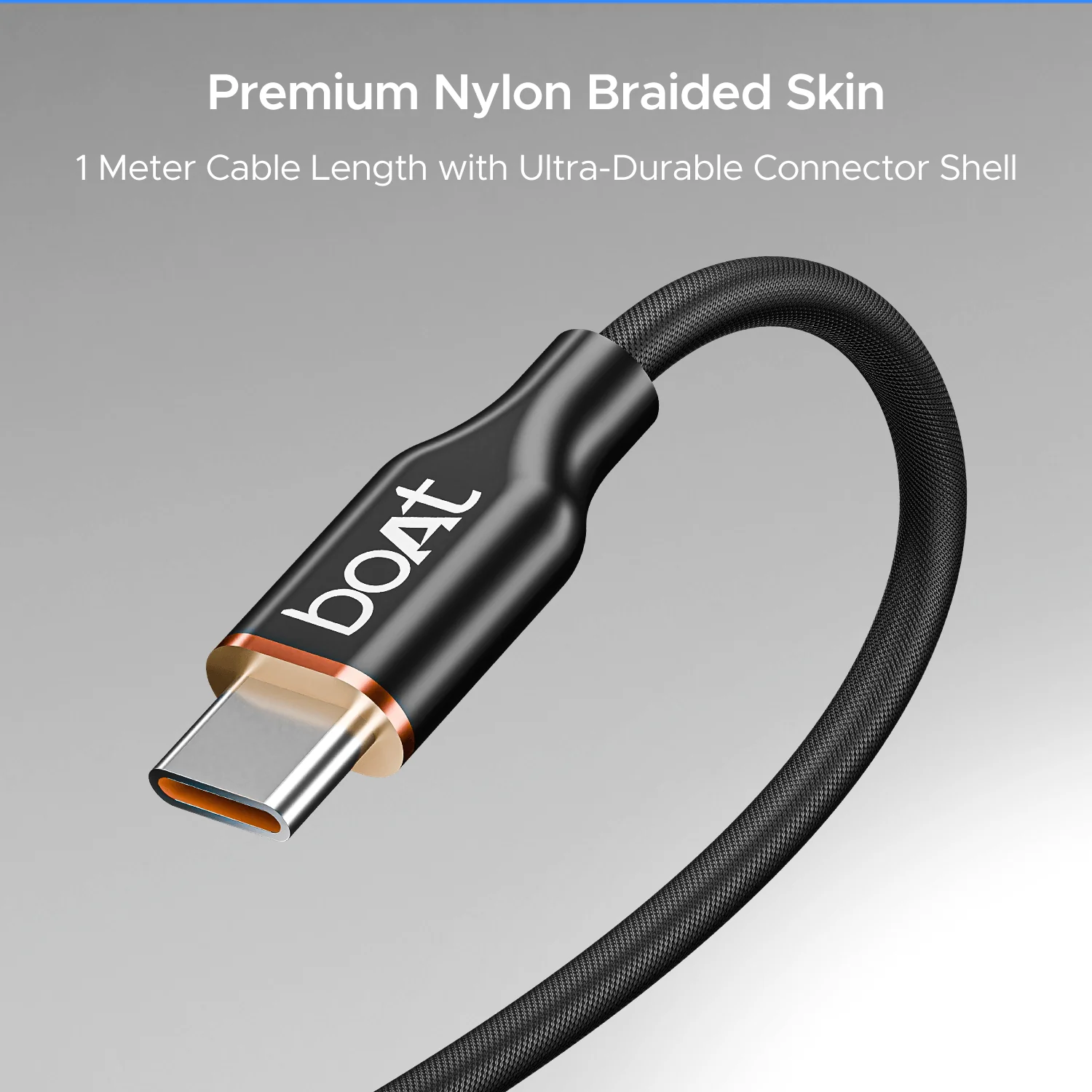 boAt Type C C800 Magna Cable | Charging Cable with 3A Fast Charging, Tangle-free Cable, 480 Mbps Data Sync, 10,000+ Bends Lifespan - Image 3