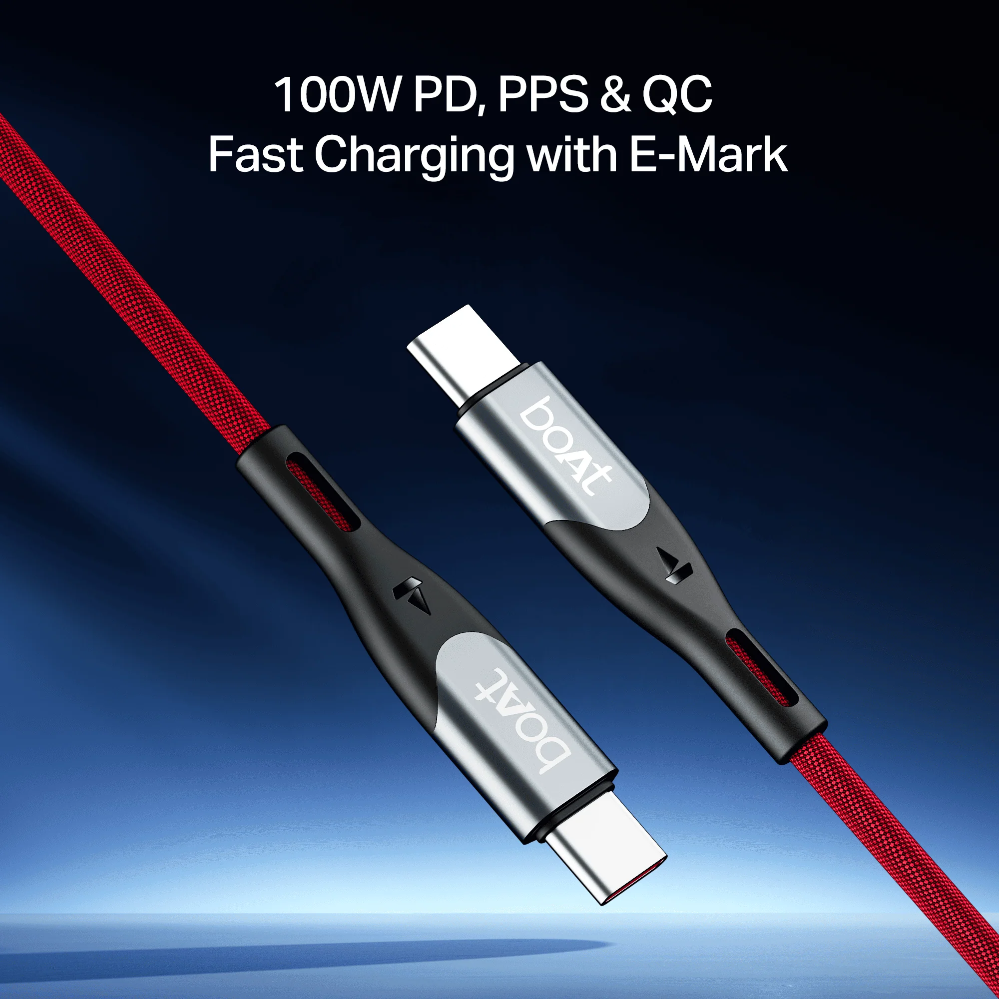 boAt Type C to C 100W Cable | Fast Charging Cable with 100W Output, 480 Mbps Data Sync & Nylon Braided Skin - Image 11