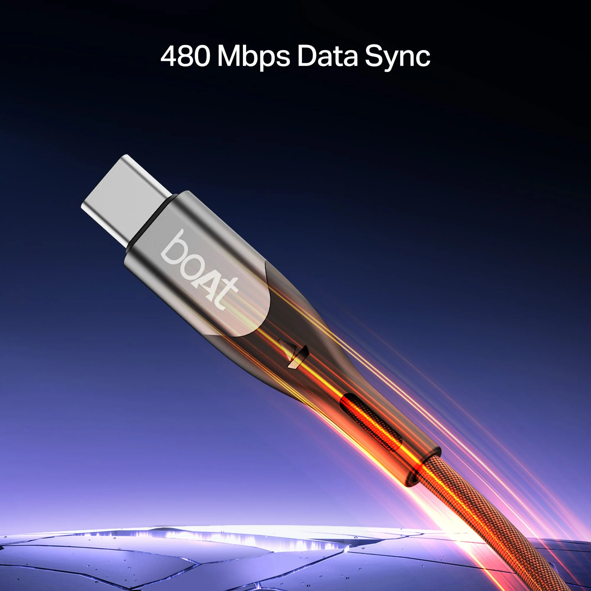 boAt Type C to C 100W Cable | Fast Charging Cable with 100W Output, 480 Mbps Data Sync & Nylon Braided Skin - Image 3