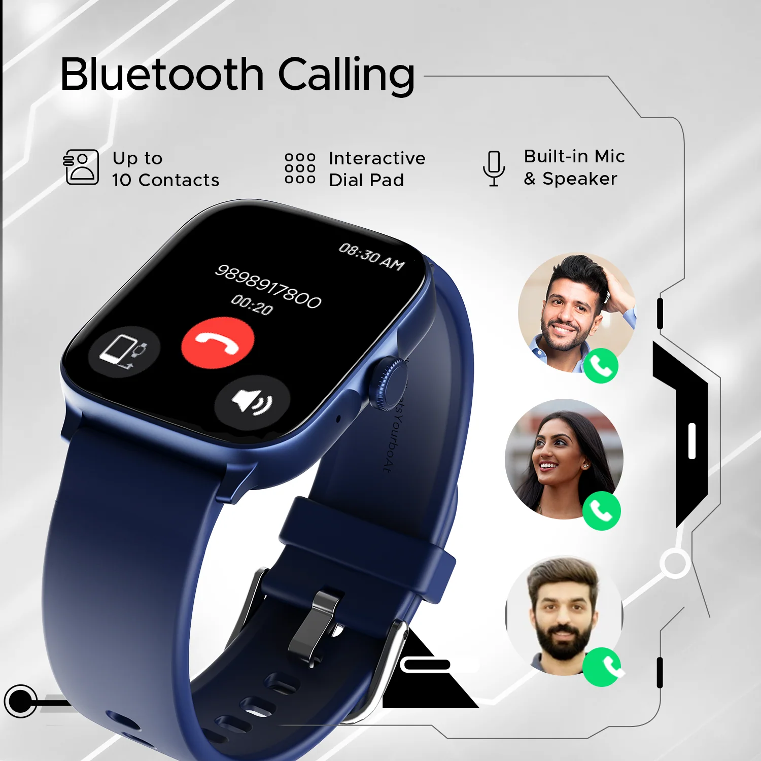 boAt Ultima Call | Largest 1.83" (4.64cm) HD Display Smartwatch, BT Calling, Powered by Crest+ OS, DIY Watch Face Studio - Image 7