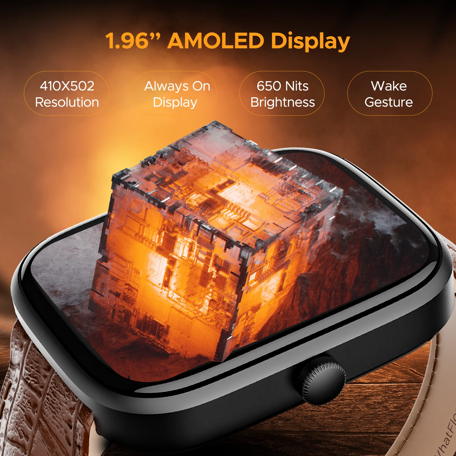 boAt Ultima Chronos | Smartwatch with 1.96" (4.97cm) AMOLED Display, BT Calling, Crest OS+, 100+ Watch Faces - Image 10