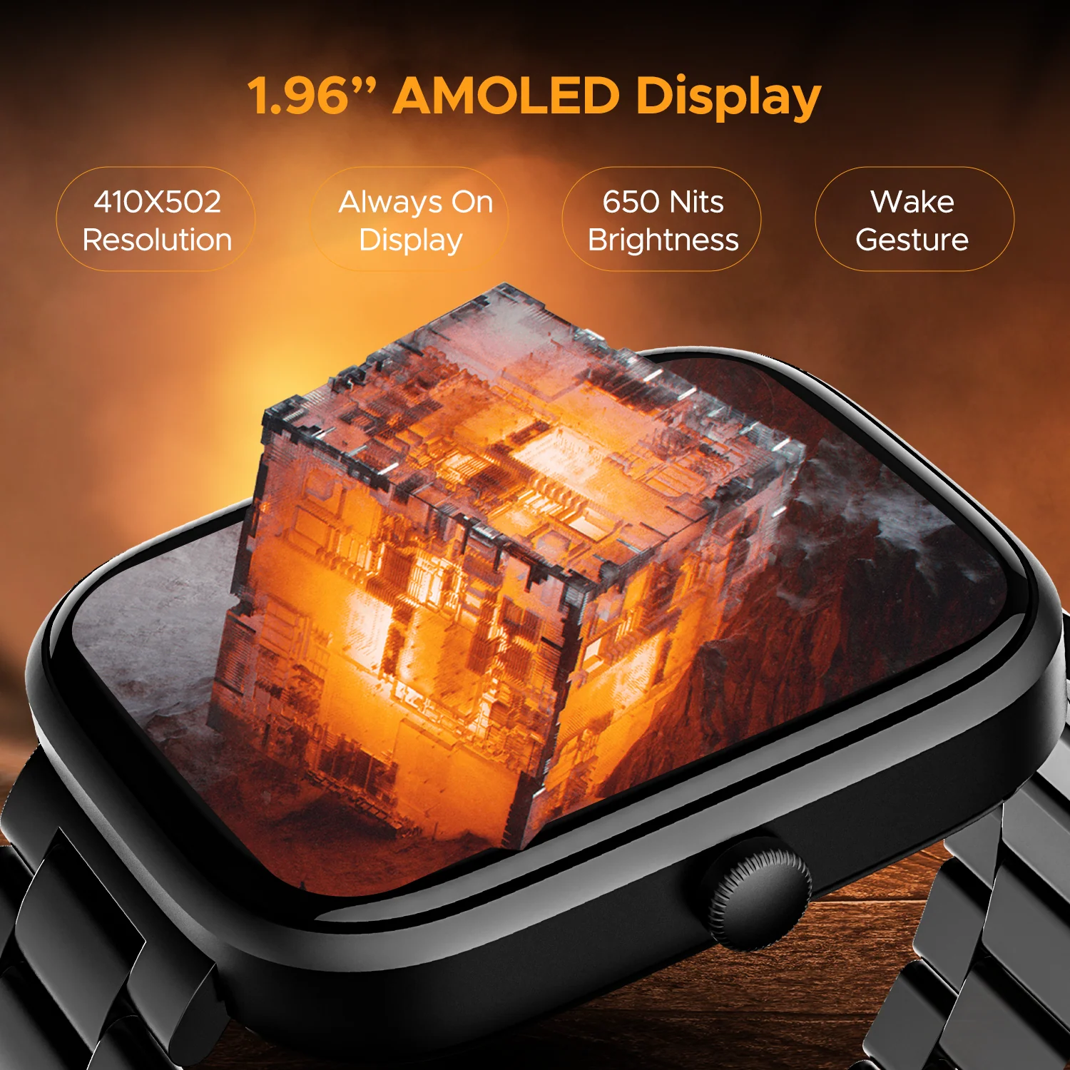 boAt Ultima Chronos | Smartwatch with 1.96" (4.97cm) AMOLED Display, BT Calling, Crest OS+, 100+ Watch Faces - Image 14