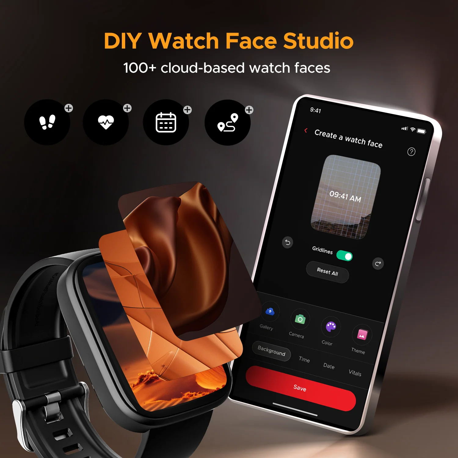 boAt Ultima Chronos | Smartwatch with 1.96" (4.97cm) AMOLED Display, BT Calling, Crest OS+, 100+ Watch Faces - Image 18