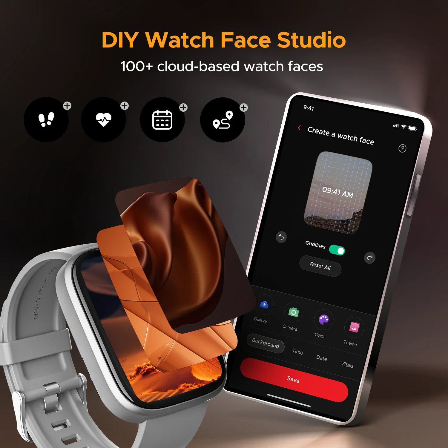 boAt Ultima Chronos | Smartwatch with 1.96" (4.97cm) AMOLED Display, BT Calling, Crest OS+, 100+ Watch Faces - Image 21